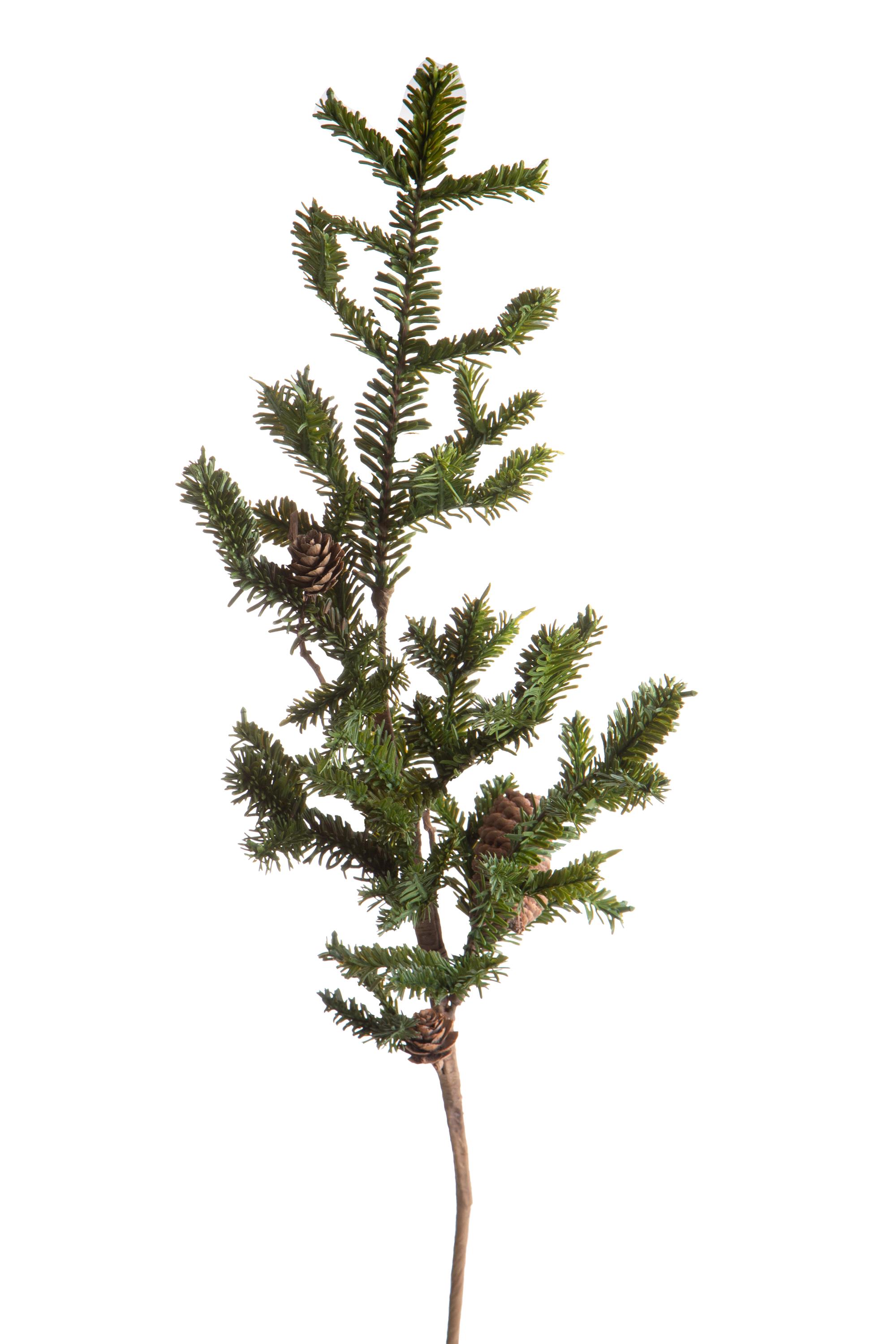 Ramo Di Pino Artificiale ALKE Con Pigne – 100 Cm, Decorazione Verde Naturale Per Casa E Giardino