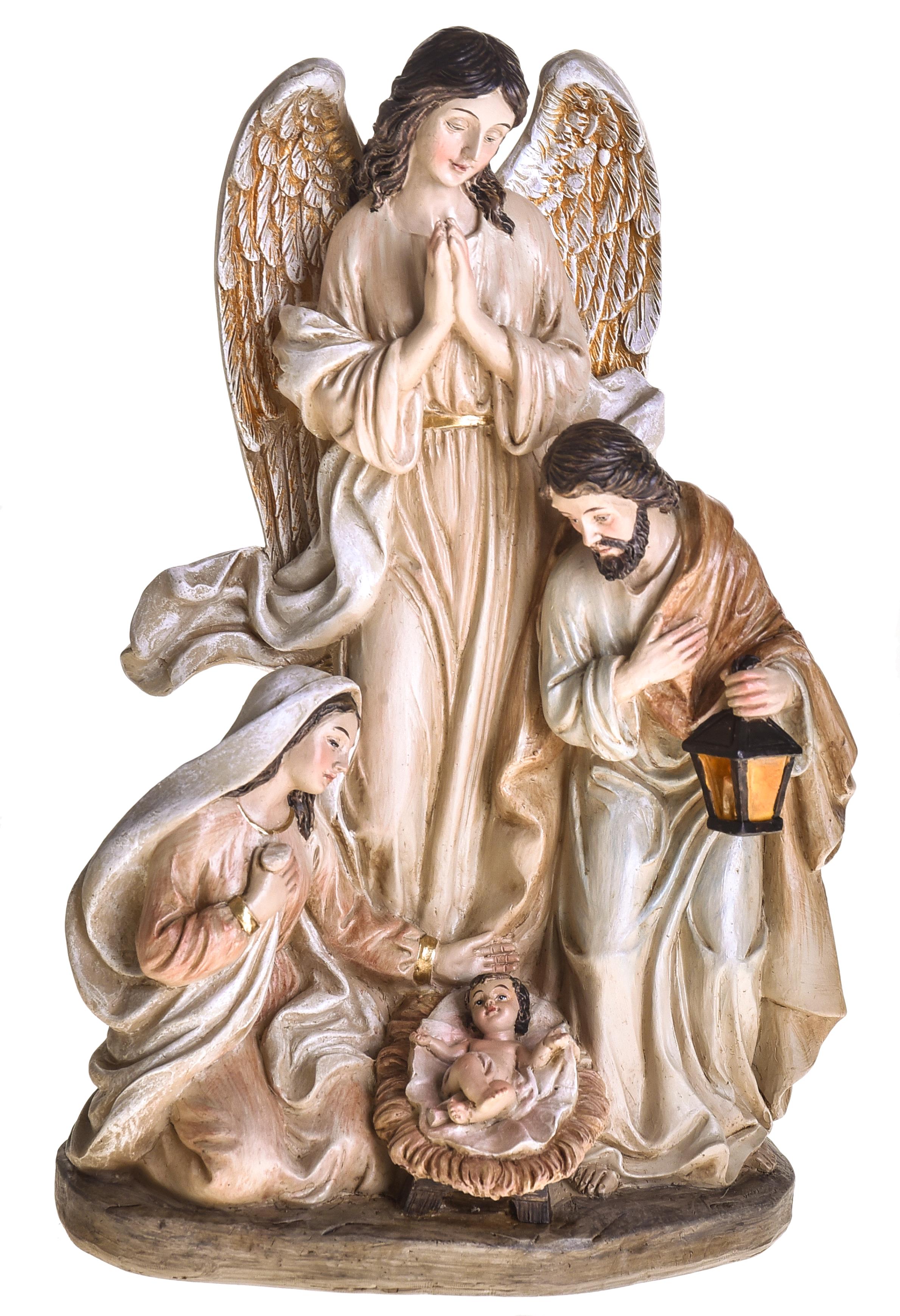 CHRISTMAS ITEMS, Nativity, NATIVITA' H.23 CM C/ANGELO
