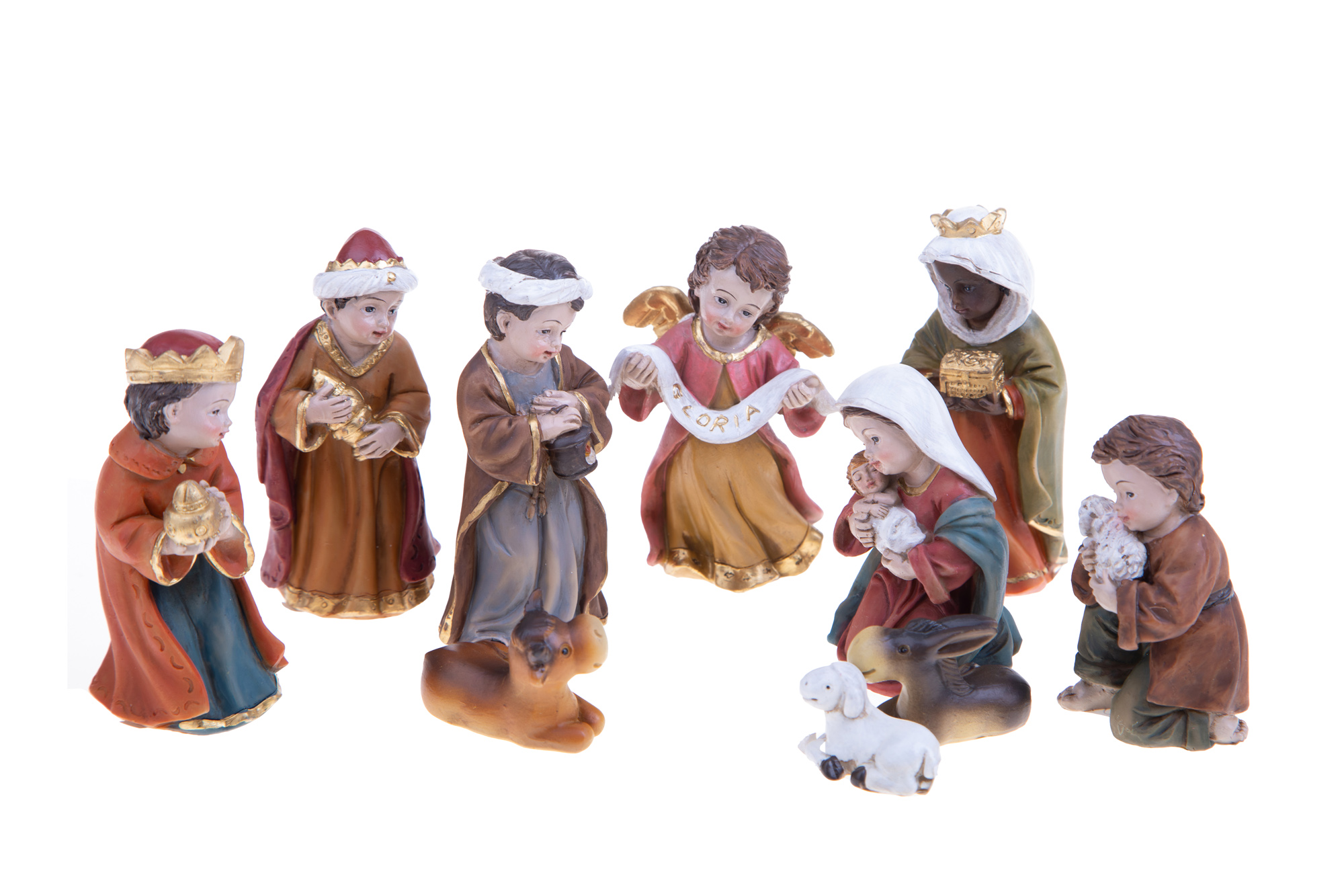 Articles de Noël, Nativité, NATIVITA' H.12 CM 10 PZ