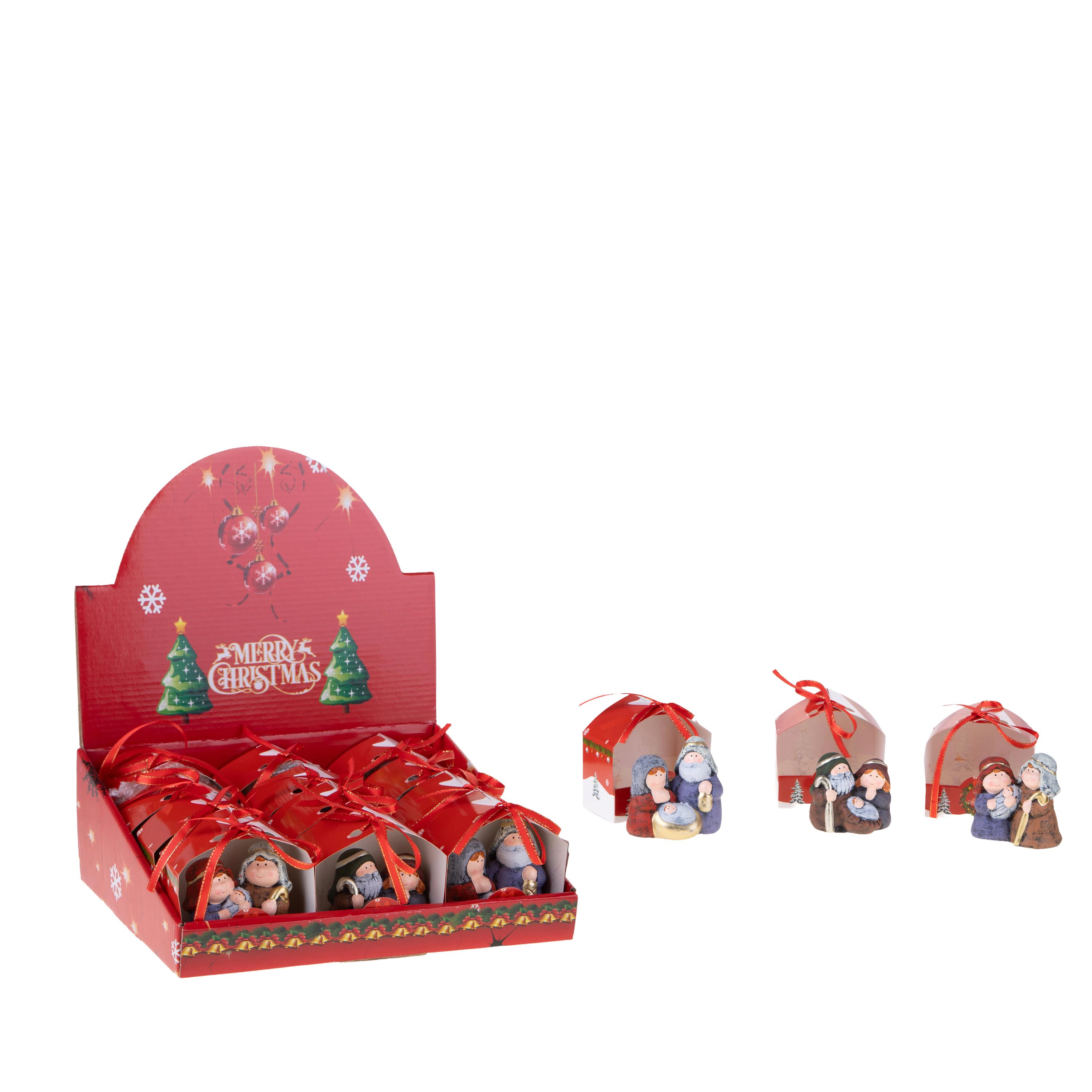 CHRISTMAS ITEMS, Nativity, NATIVITA' ASS. 8 CM C/DISPLAY BOX