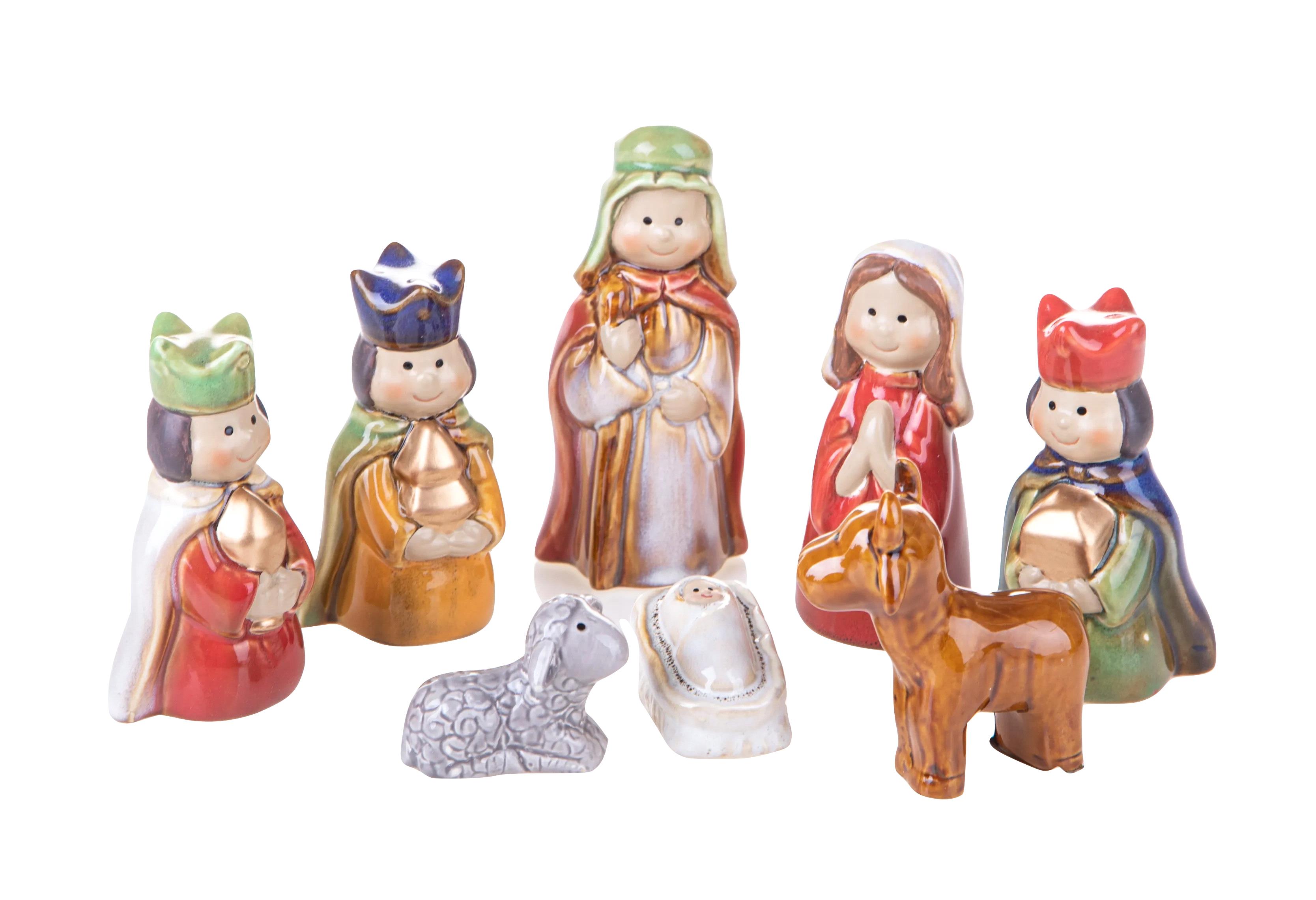 CHRISTMAS ITEMS, Nativity, NATIVITA' 13 CM 8 PZ PORCELLANA