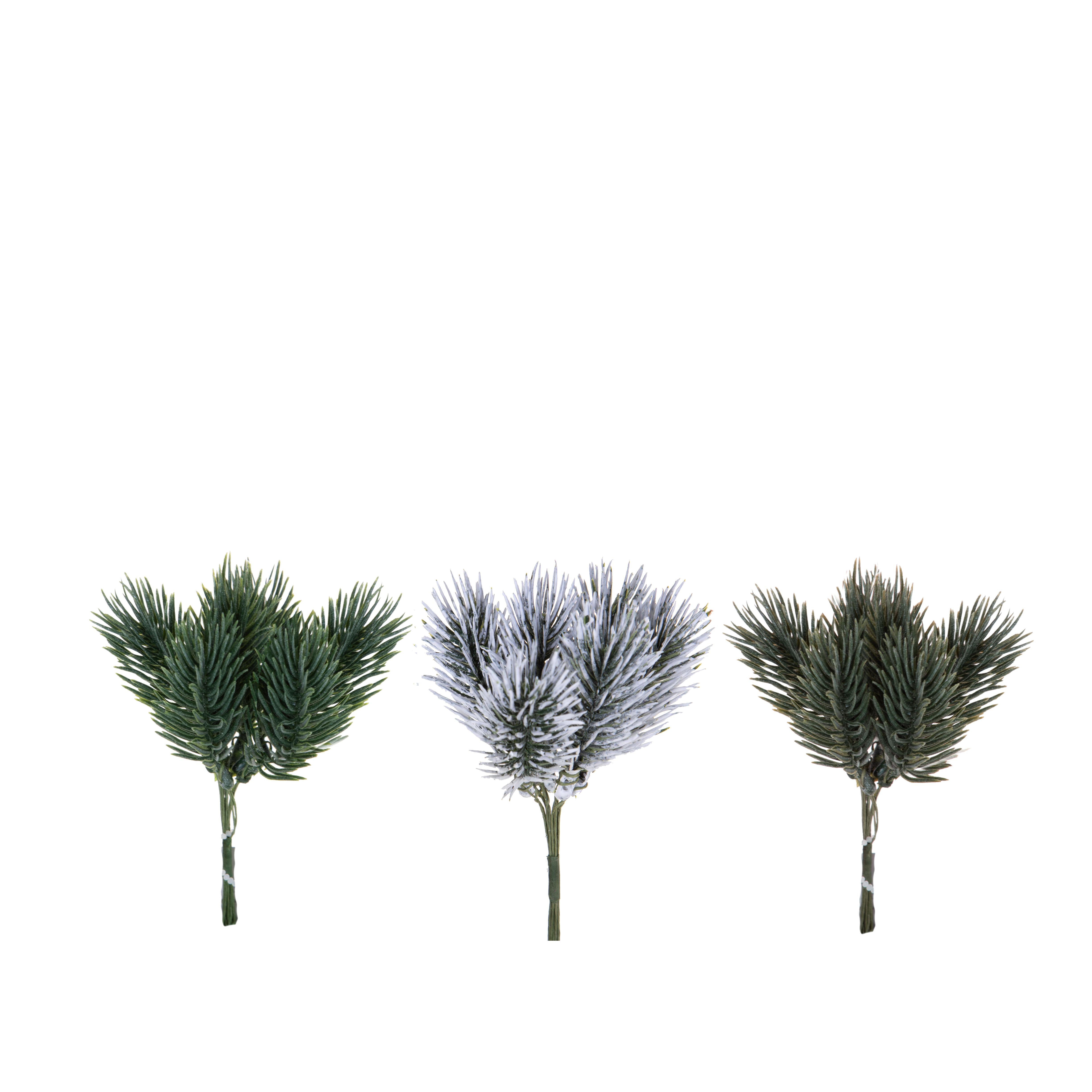 Weihnachtsartikel, KIEFERZWEIG, PICK 6 PZ 13 CM C/ABETE ASSOR.