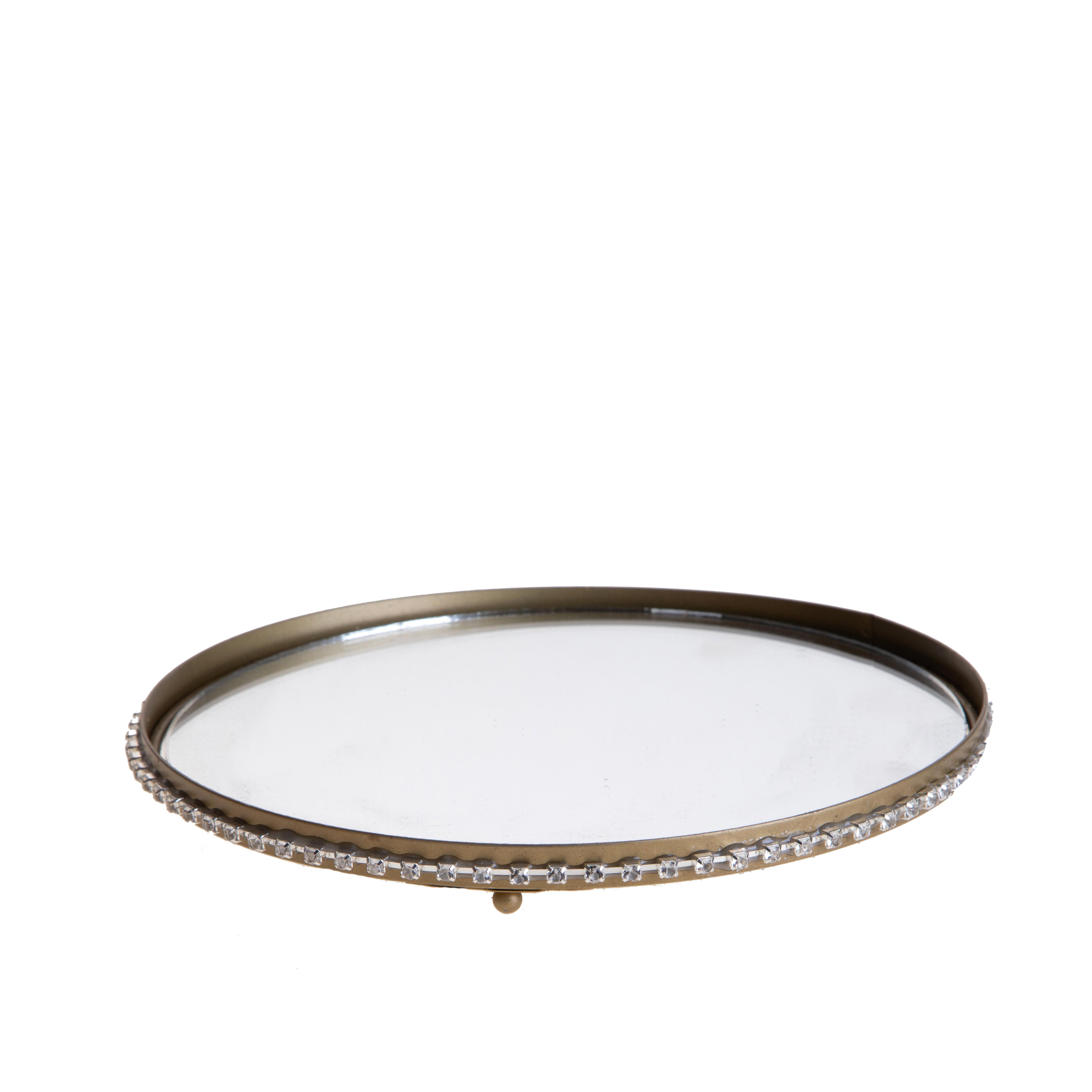 VASSOIO 20.5 CM D. C/SPECCHIO E STRASS