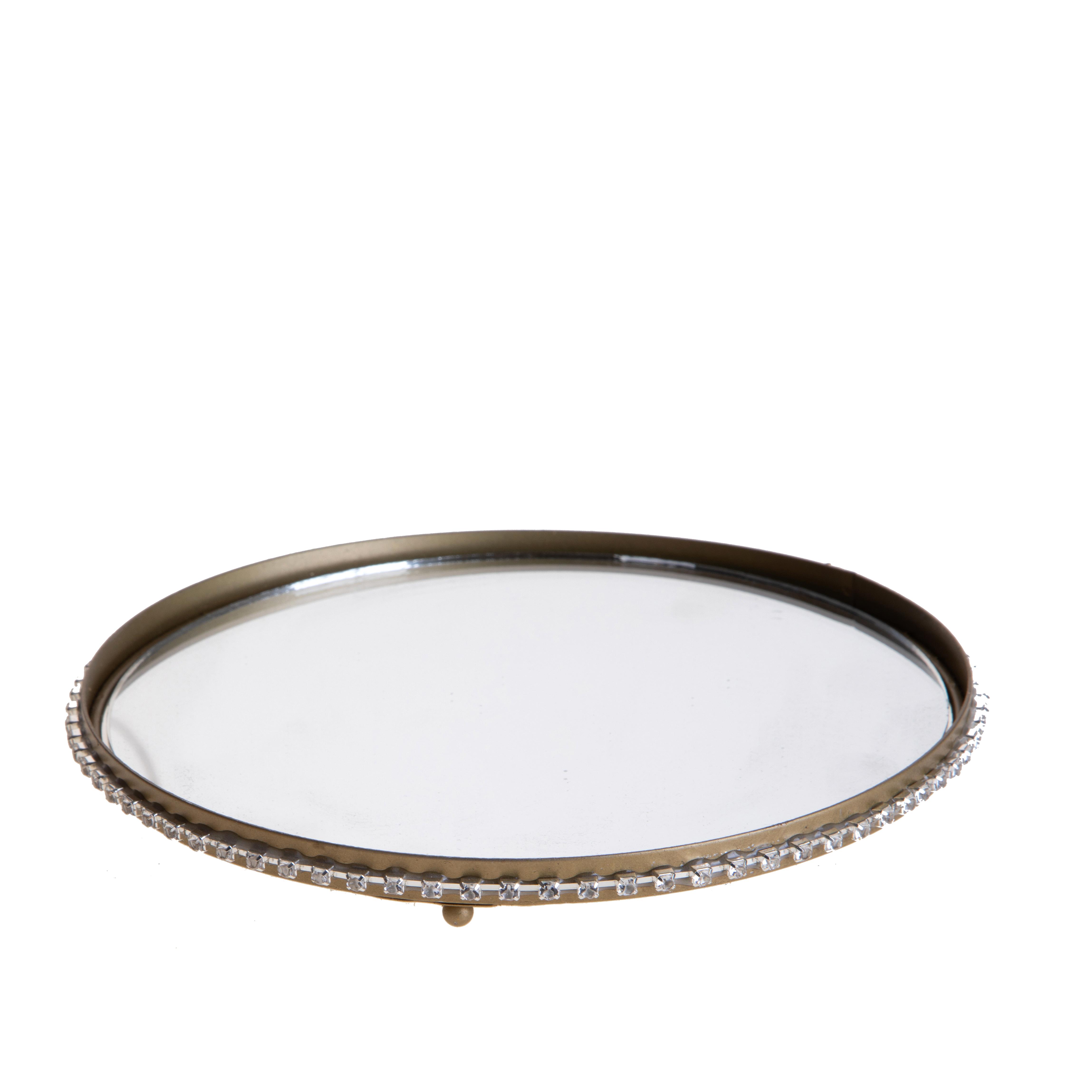 VASSOIO 29.5 CM D. C/SPECCHIO E STRASS