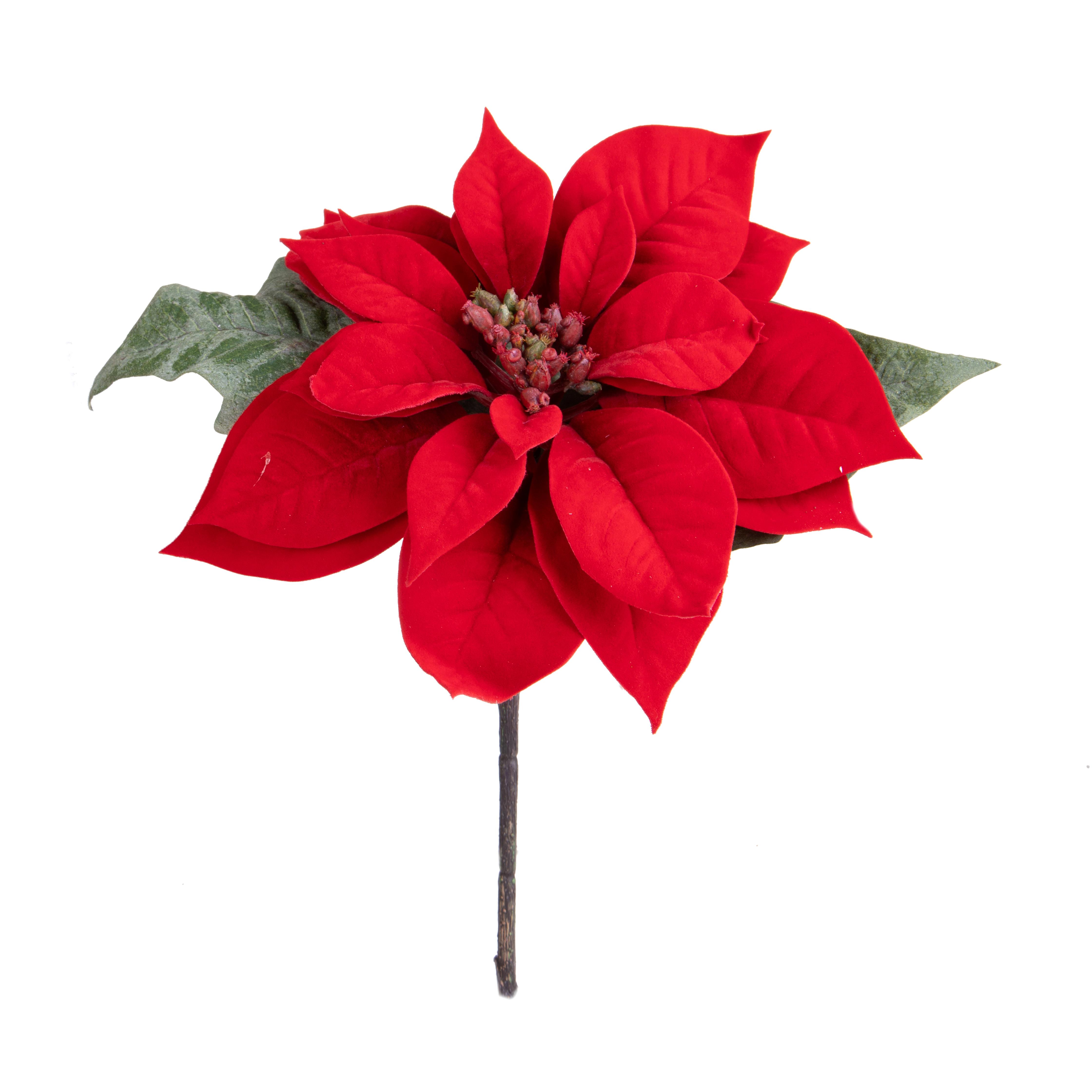 CHRISTMAS ITEMS, POINSETTIA, RAMO STELLA 40 CM