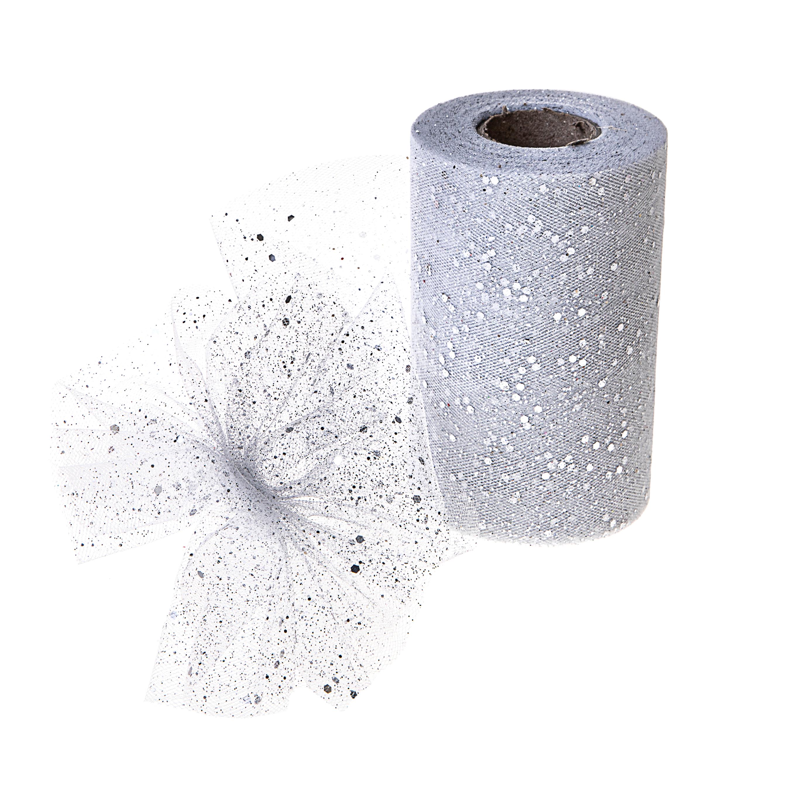 TULLE 14 CM 50 MT PAILLETTE/GLIT