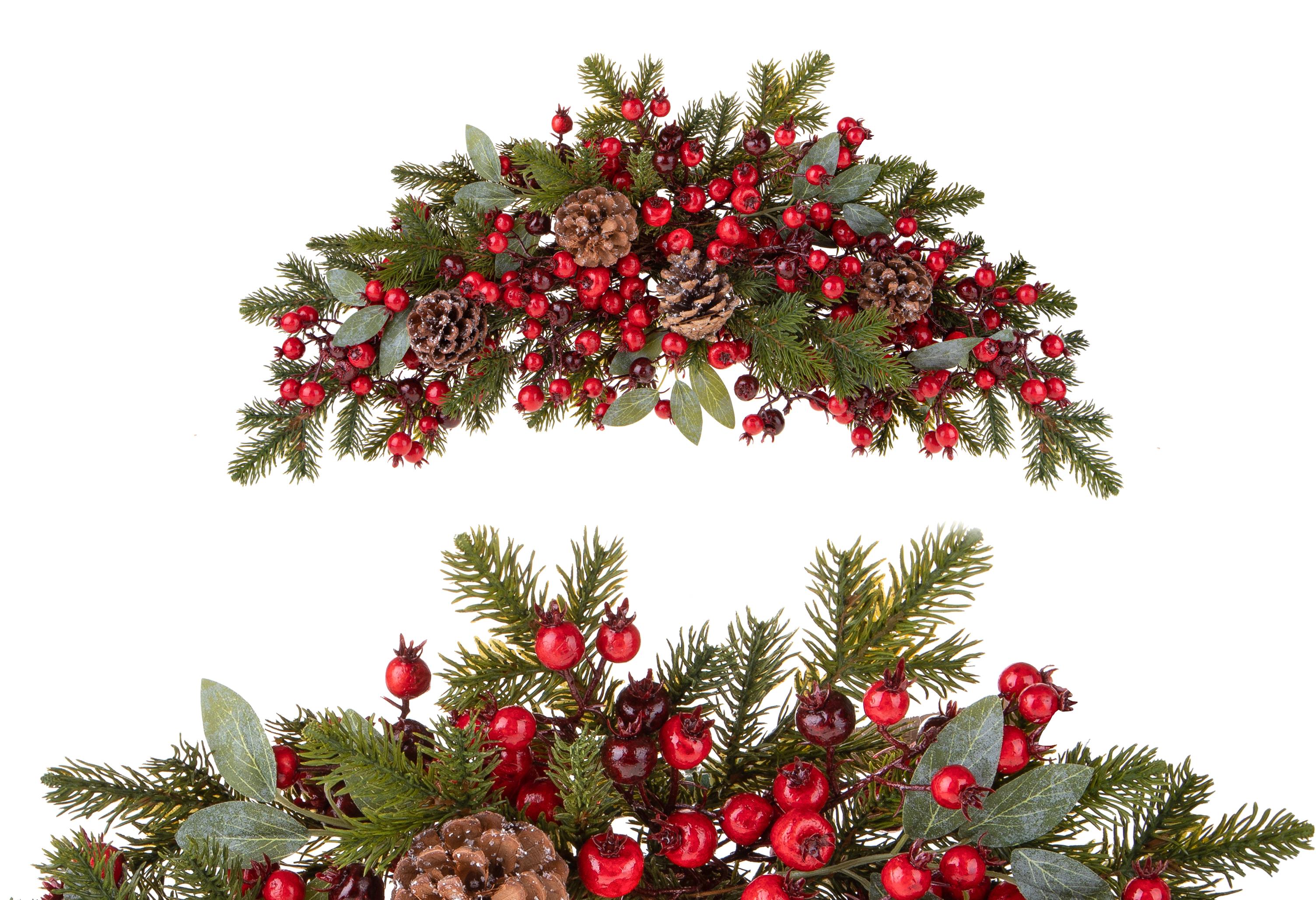 S/PORTA 55 CM C/BACCHE ROSSE