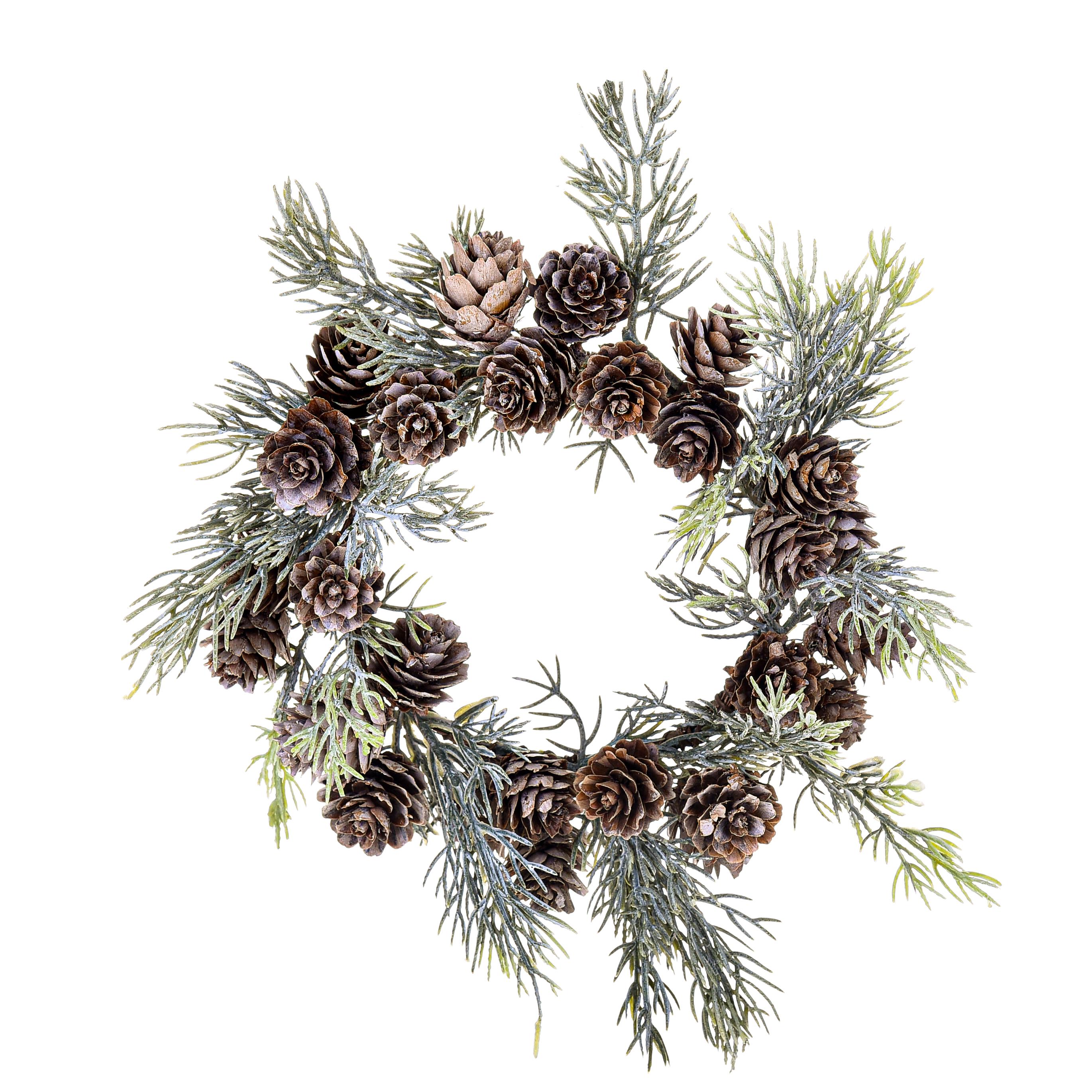 CORONA 24 CM NATALE ABETE/PIGNE