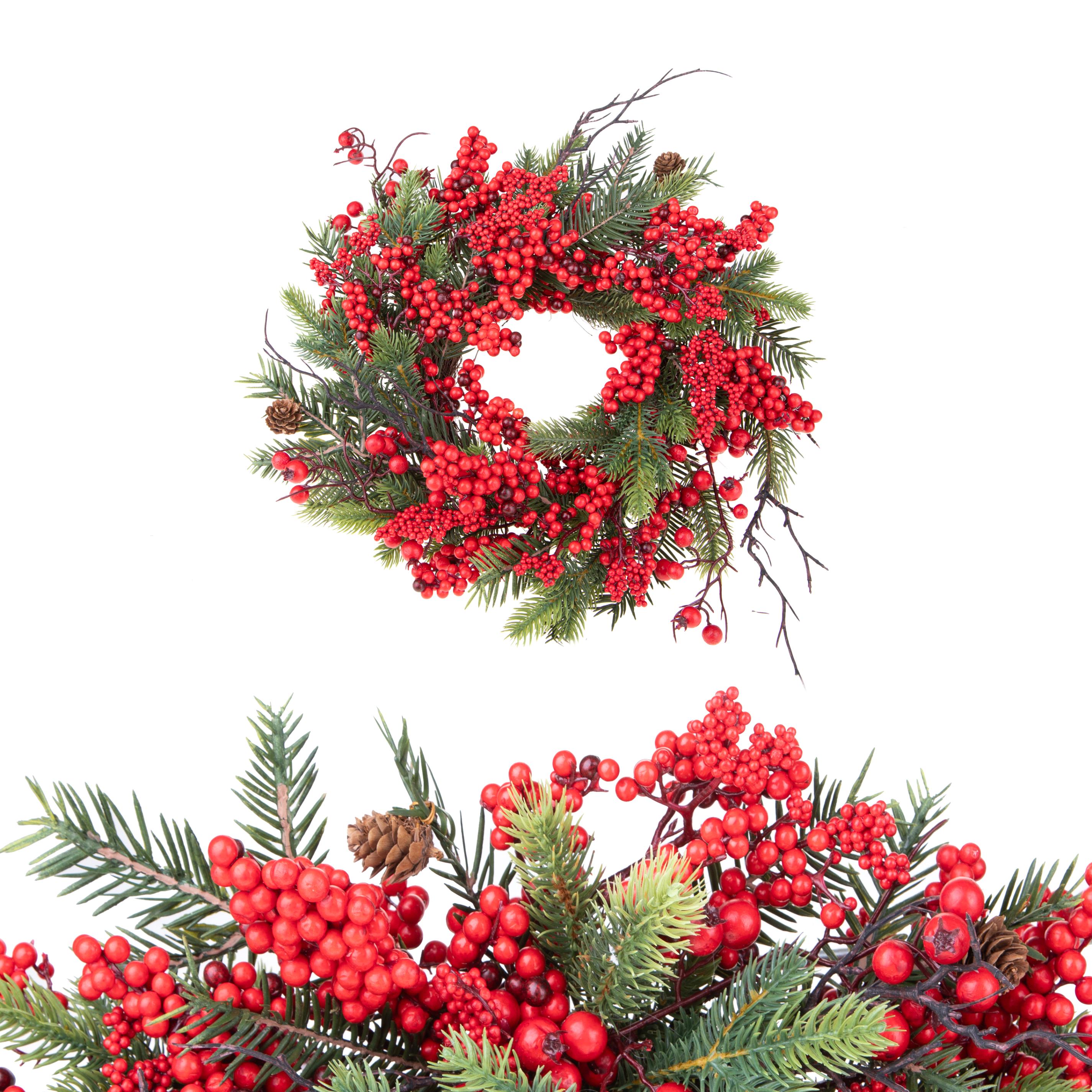 CORONA D.36 C/ABETE ROSSO