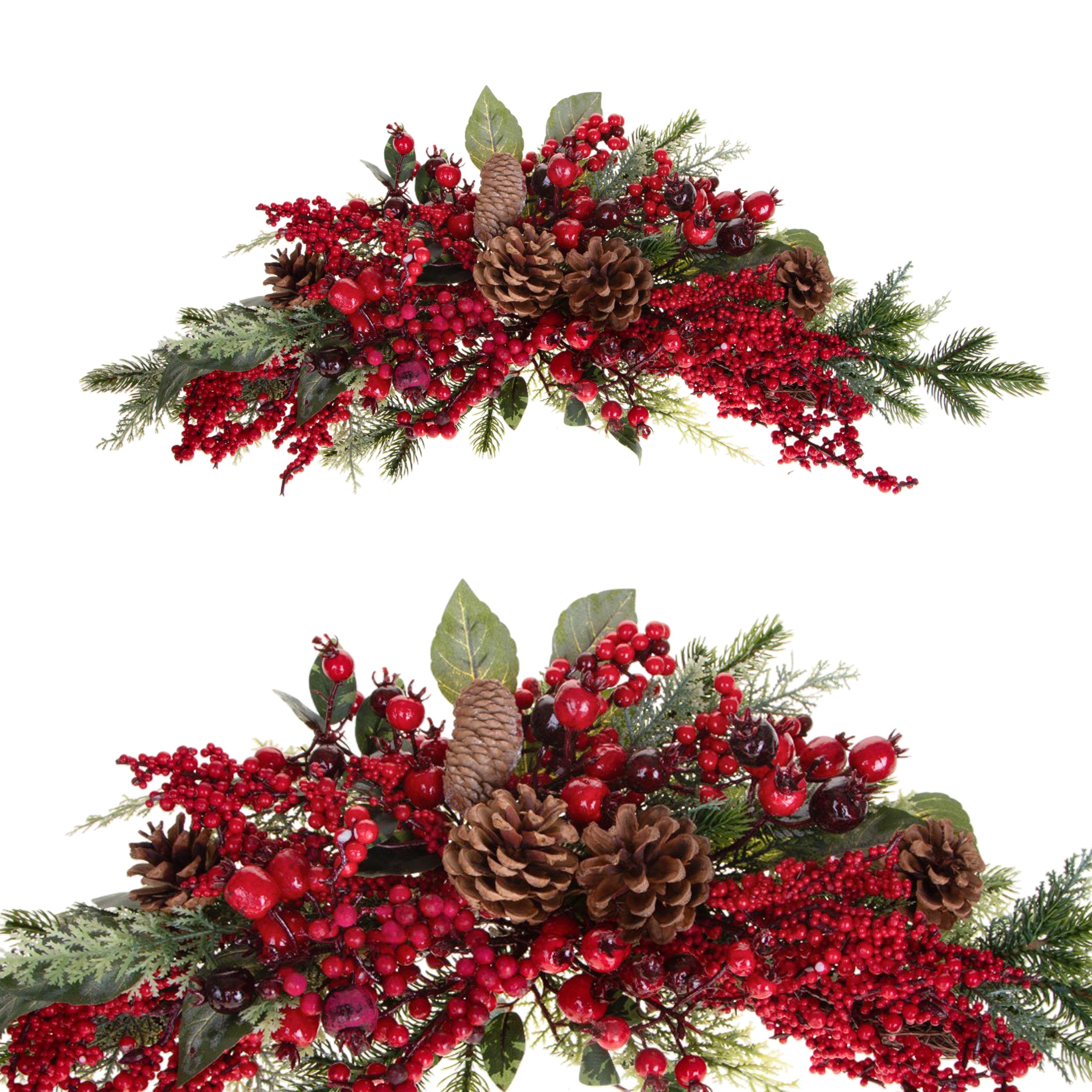 S/PORTA 66 CM C/BACCHE E PINO BRINATO