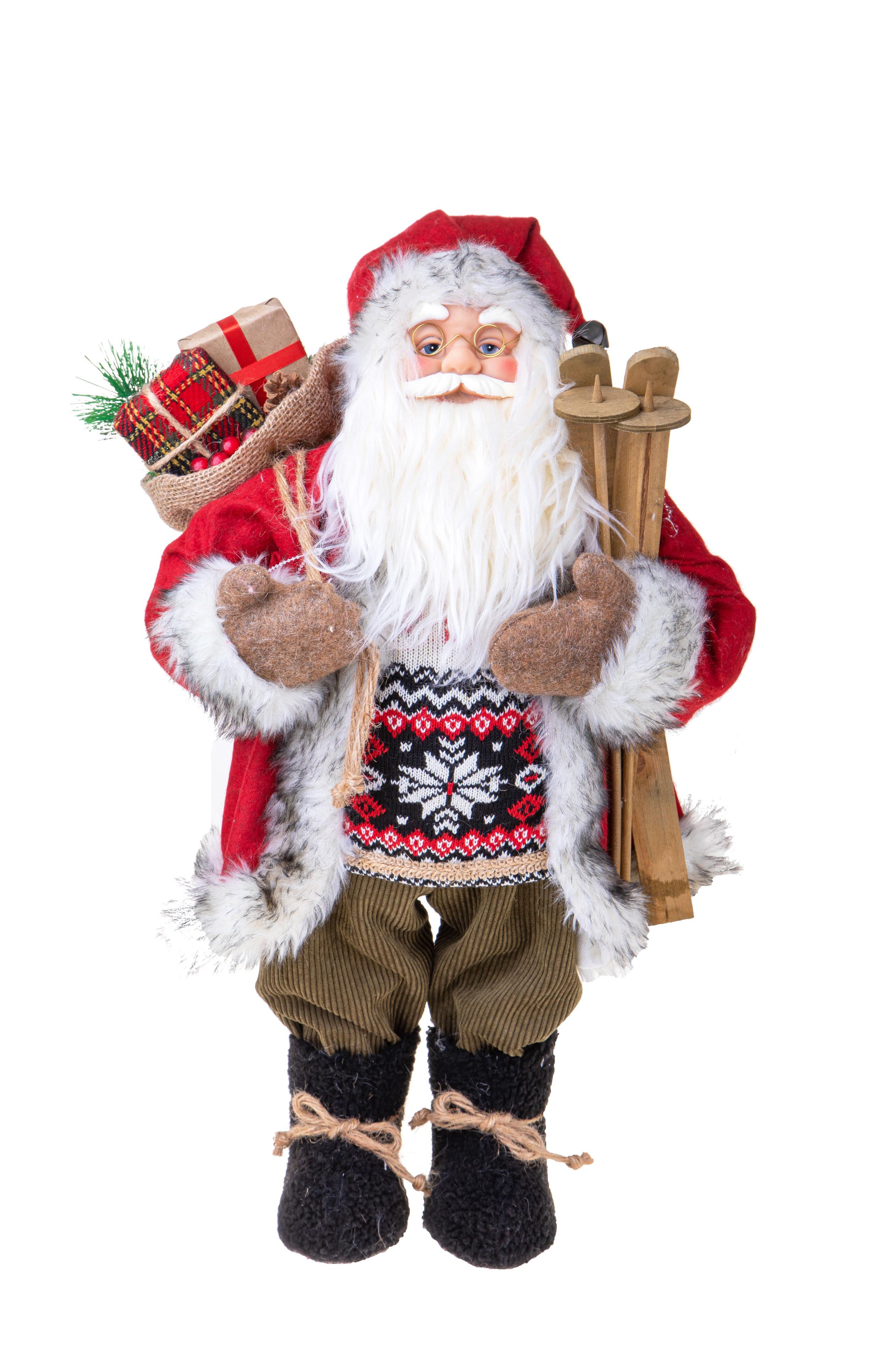 BABBO NATALE 90 CM C/SCI
