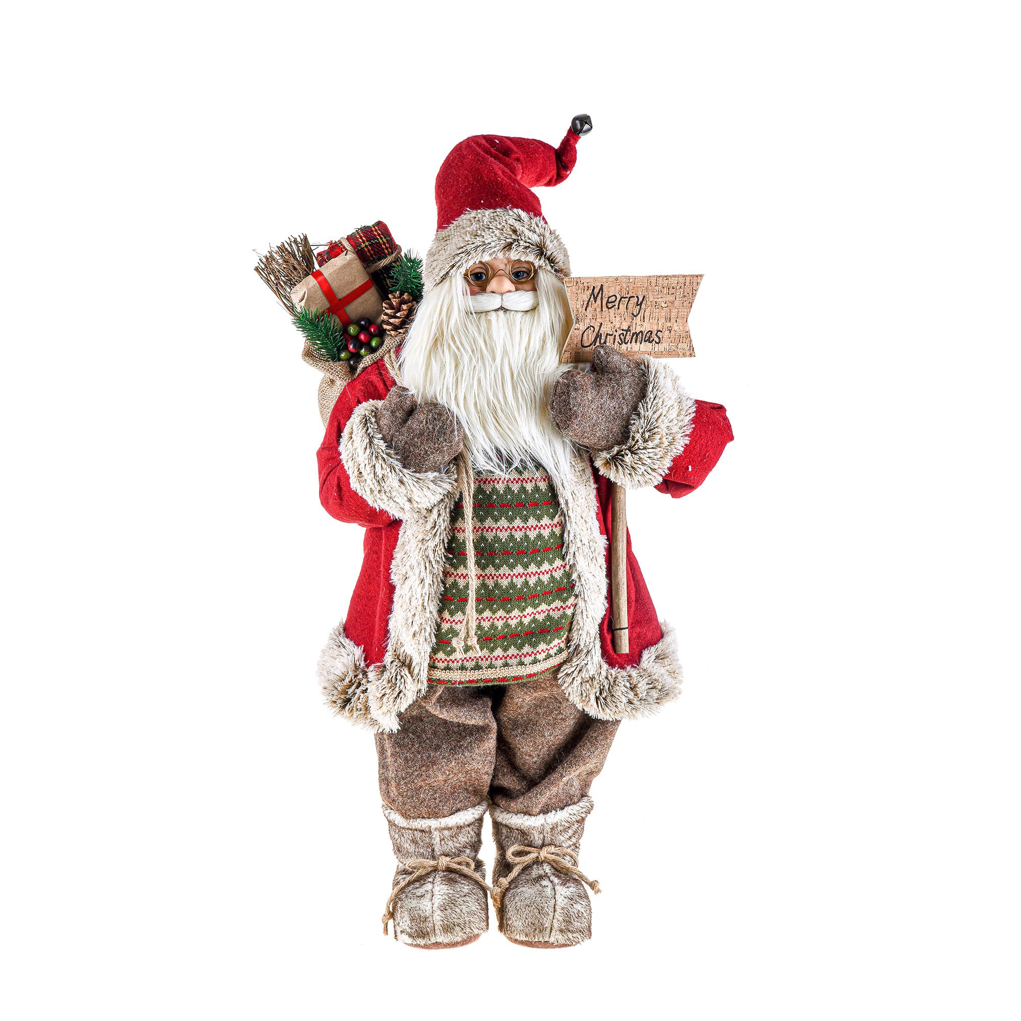 Weihnachtsartikel, BABBO NATALE musicale e non, BABBO NAT.180 CM C/MERRY CHRISTMAS