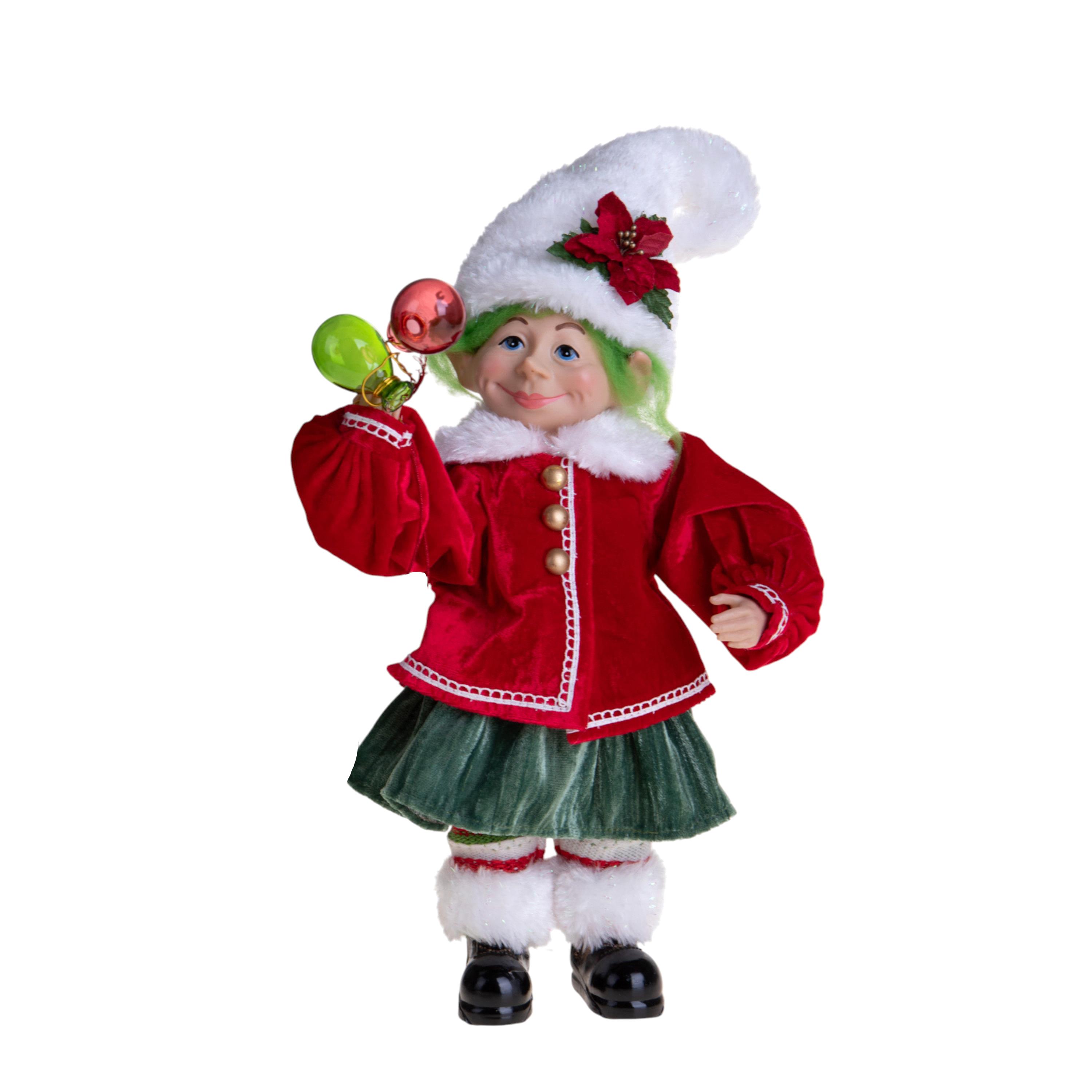 ELFO NATALE H.30 CM C/PALLONCINI