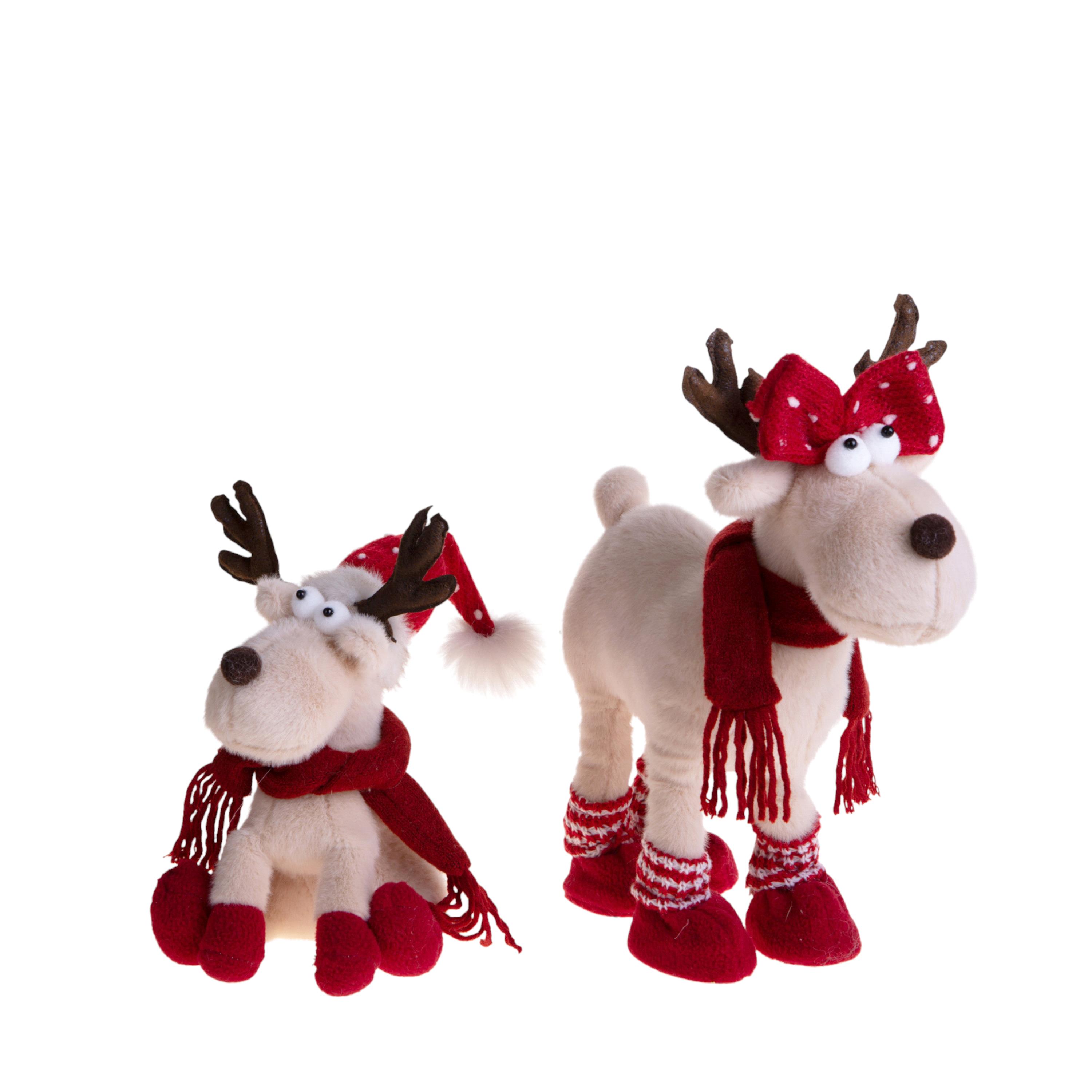 SET/2 H.35 CM RENNE DI NATALE