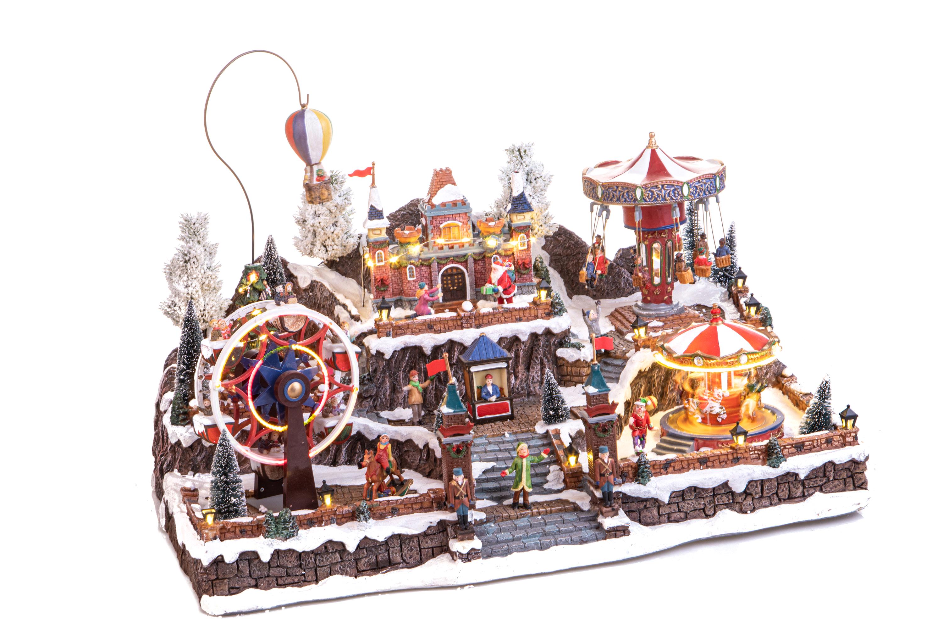 Weihnachtsartikel, Landschaften, Glockenspiel in HARZ, LUNA PARK 63X34 CM MOV+MUS+LUCI NATAL.