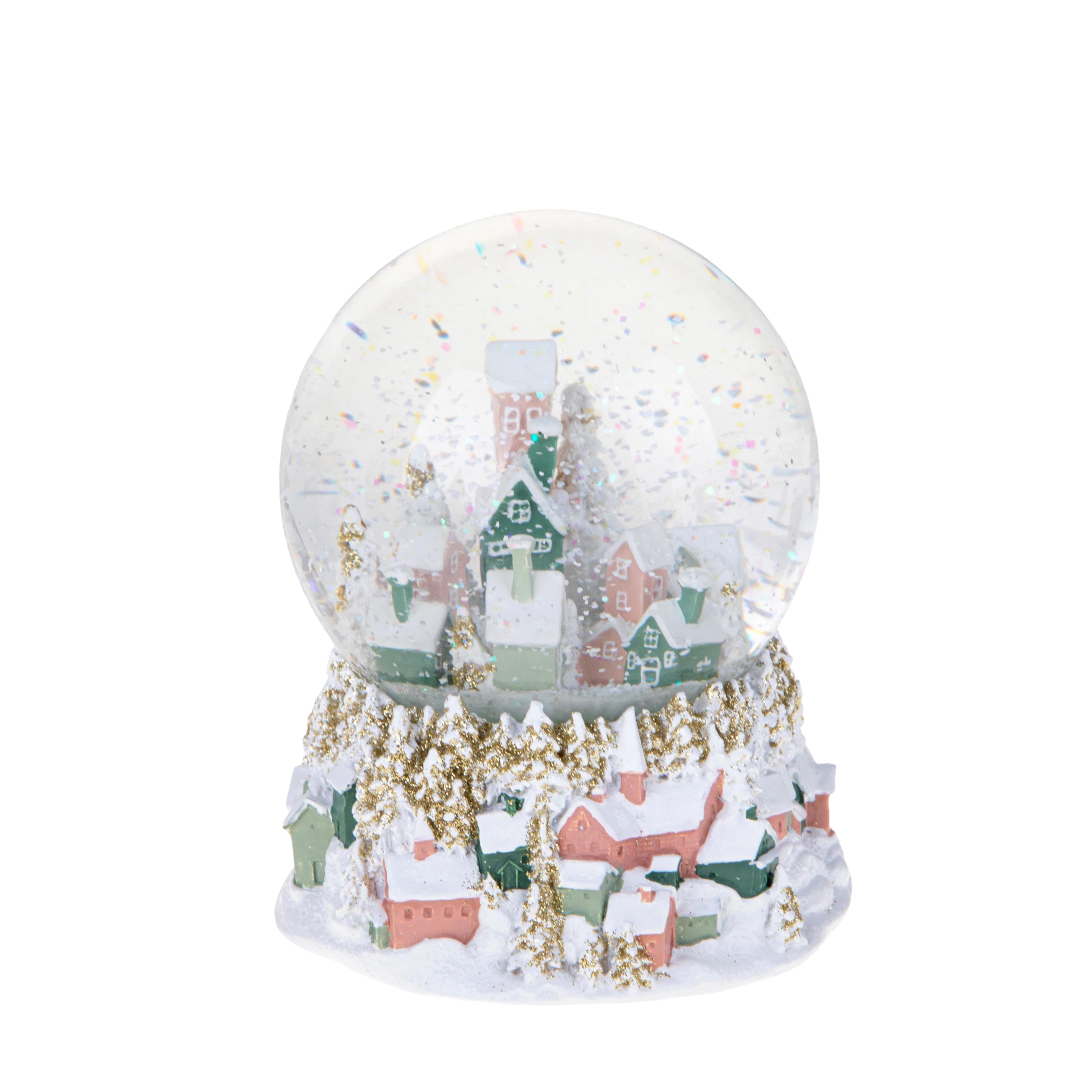 ARTICOLI NATALIZI, Soggetti,paesaggi e carillon in RESINA, CARILLON 13 CM C/VILLAGGIO