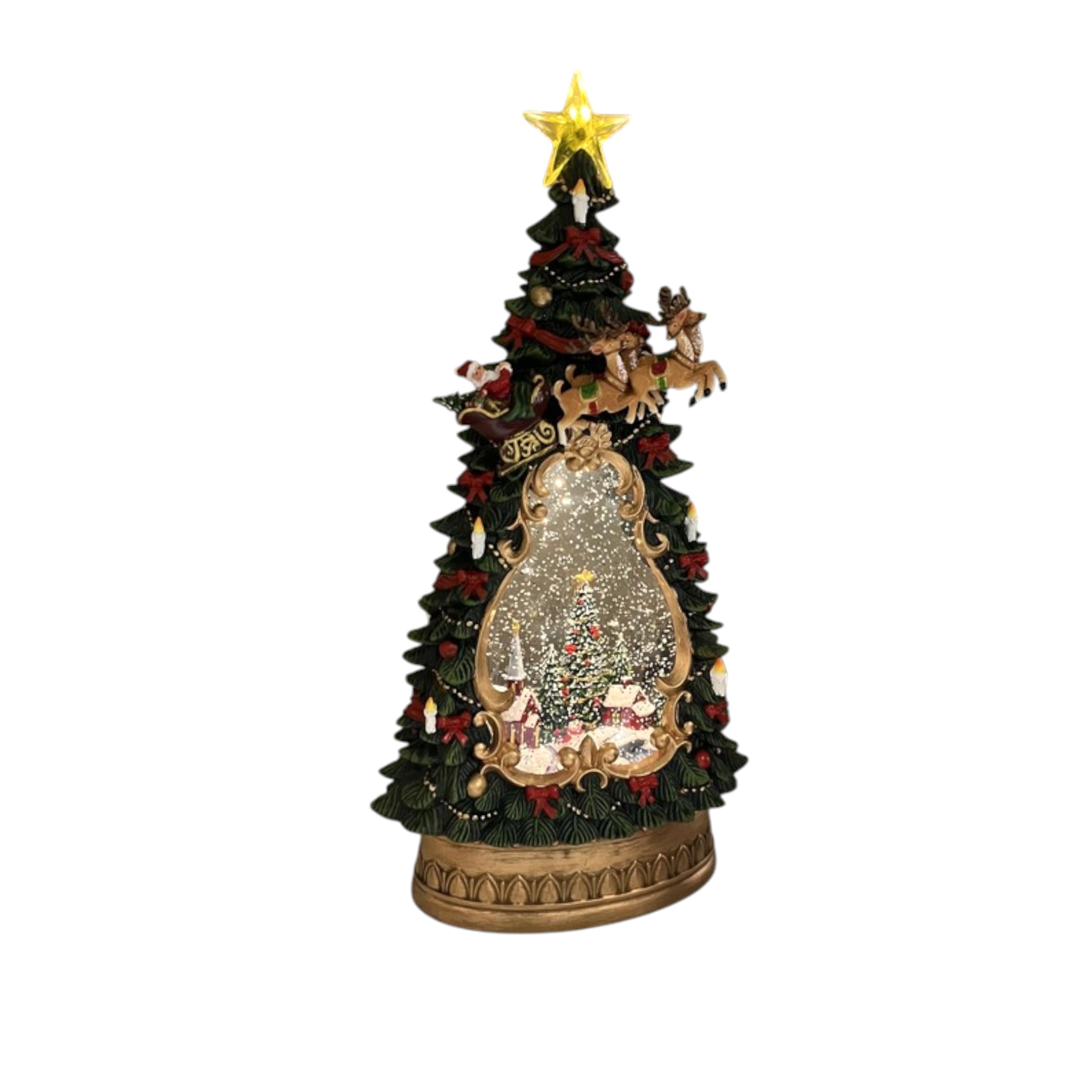 Weihnachtsartikel, Landschaften, Glockenspiel in HARZ, ALBERO H.35 CM PALLA DI NEVE C/LED+MUS