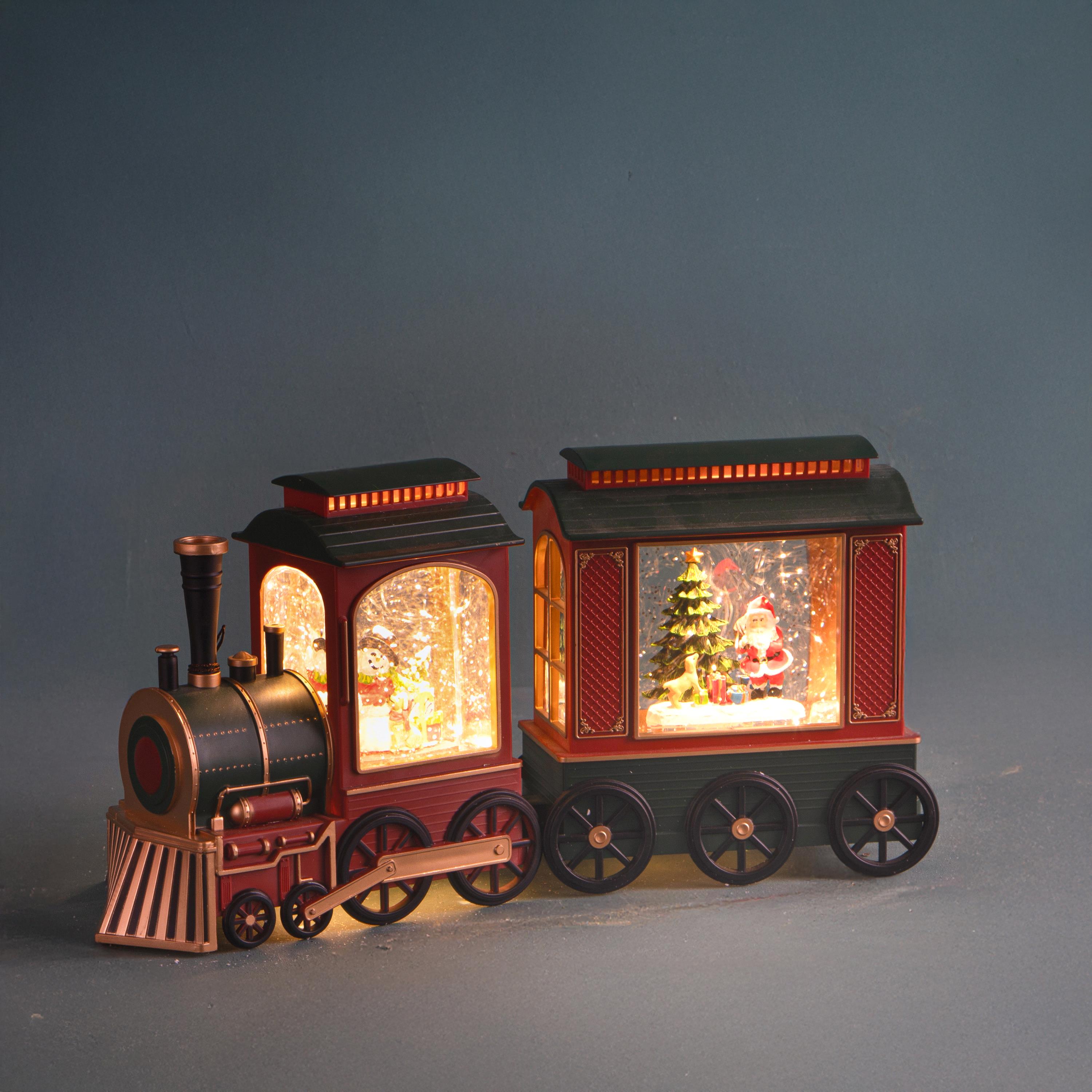 TRENO 35 CM C/LOCOMOTIVA C/SANTA LED+MUS