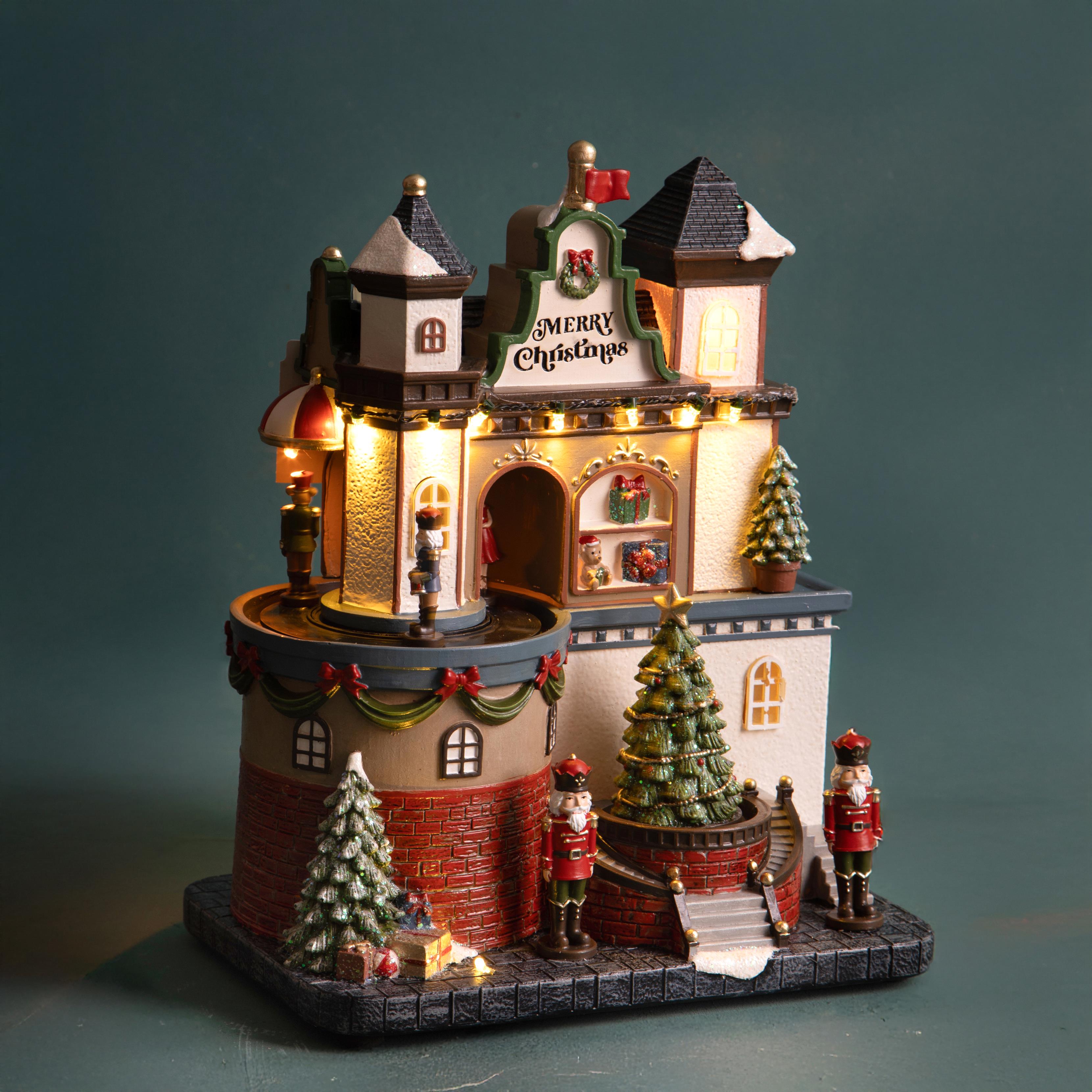 CASTELLO 22.6XH26 CM C/ALB.NATALE MOV+LU