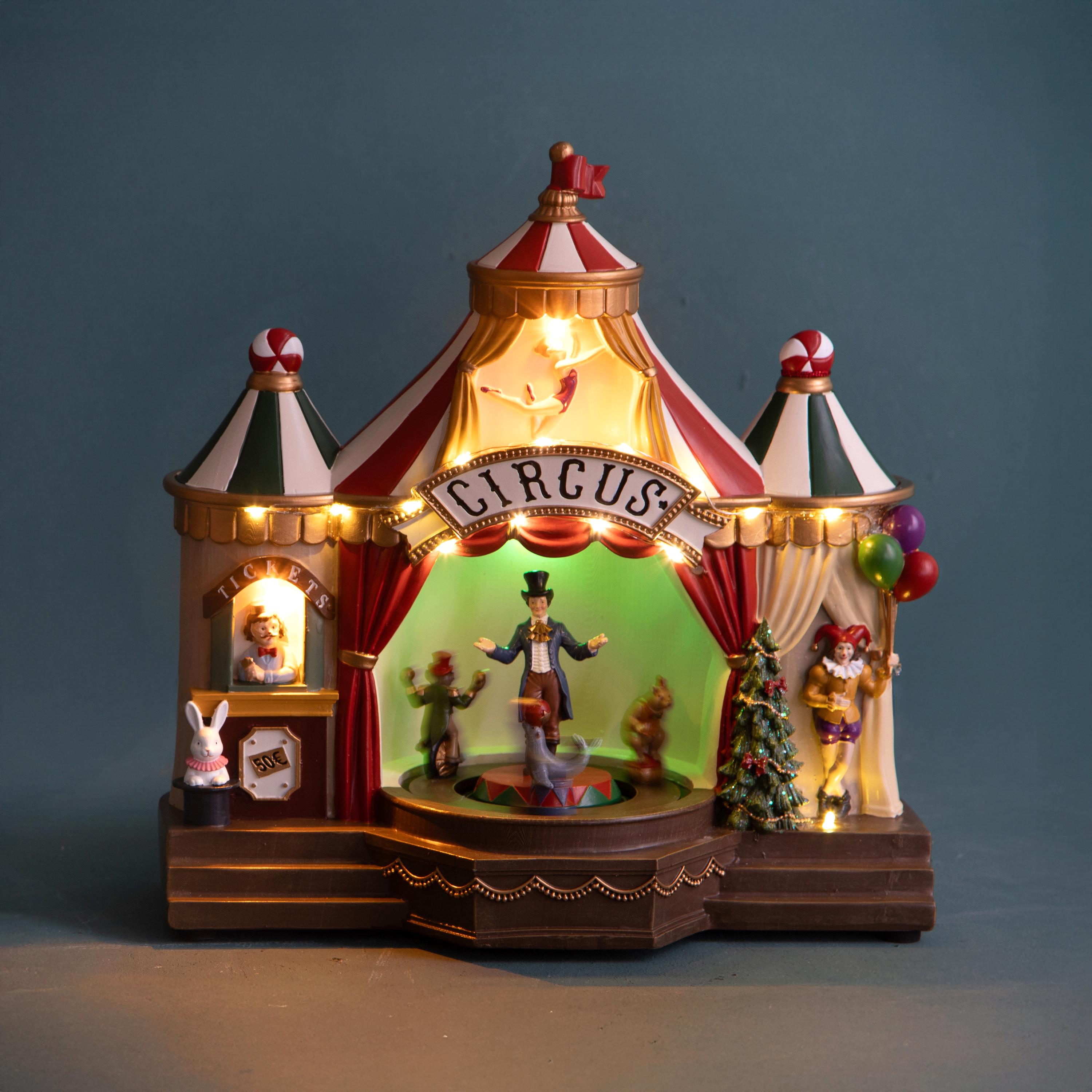 CIRCO NATALE H.26,5 CM C/LUCI E MOV