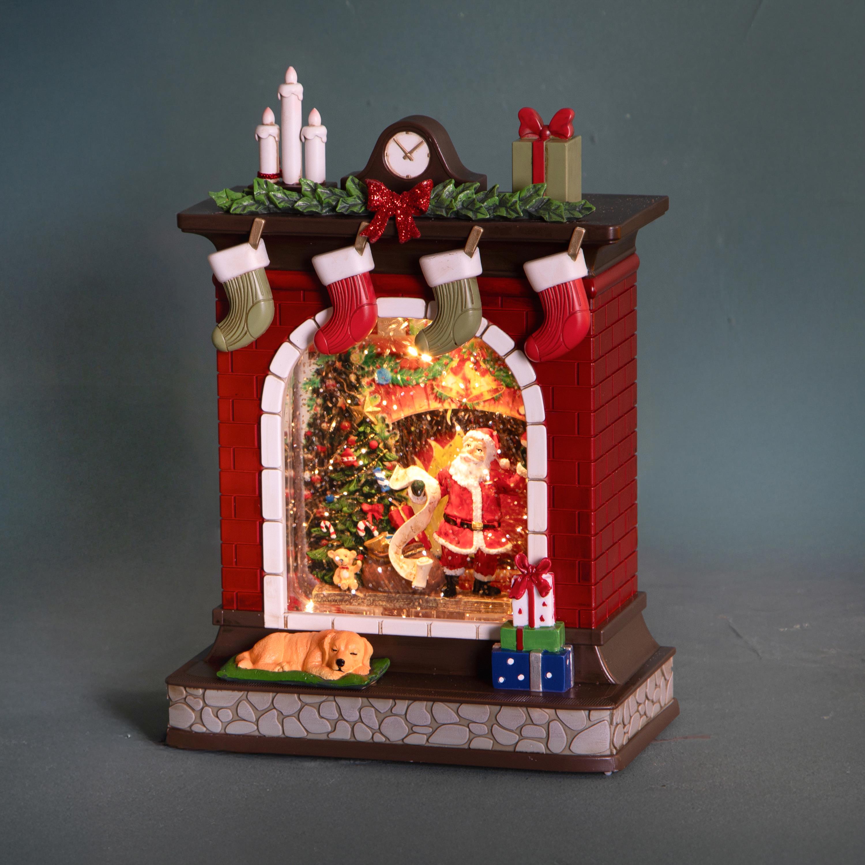 CAMINO H.25,5 CM BABBO NATALE C/LED