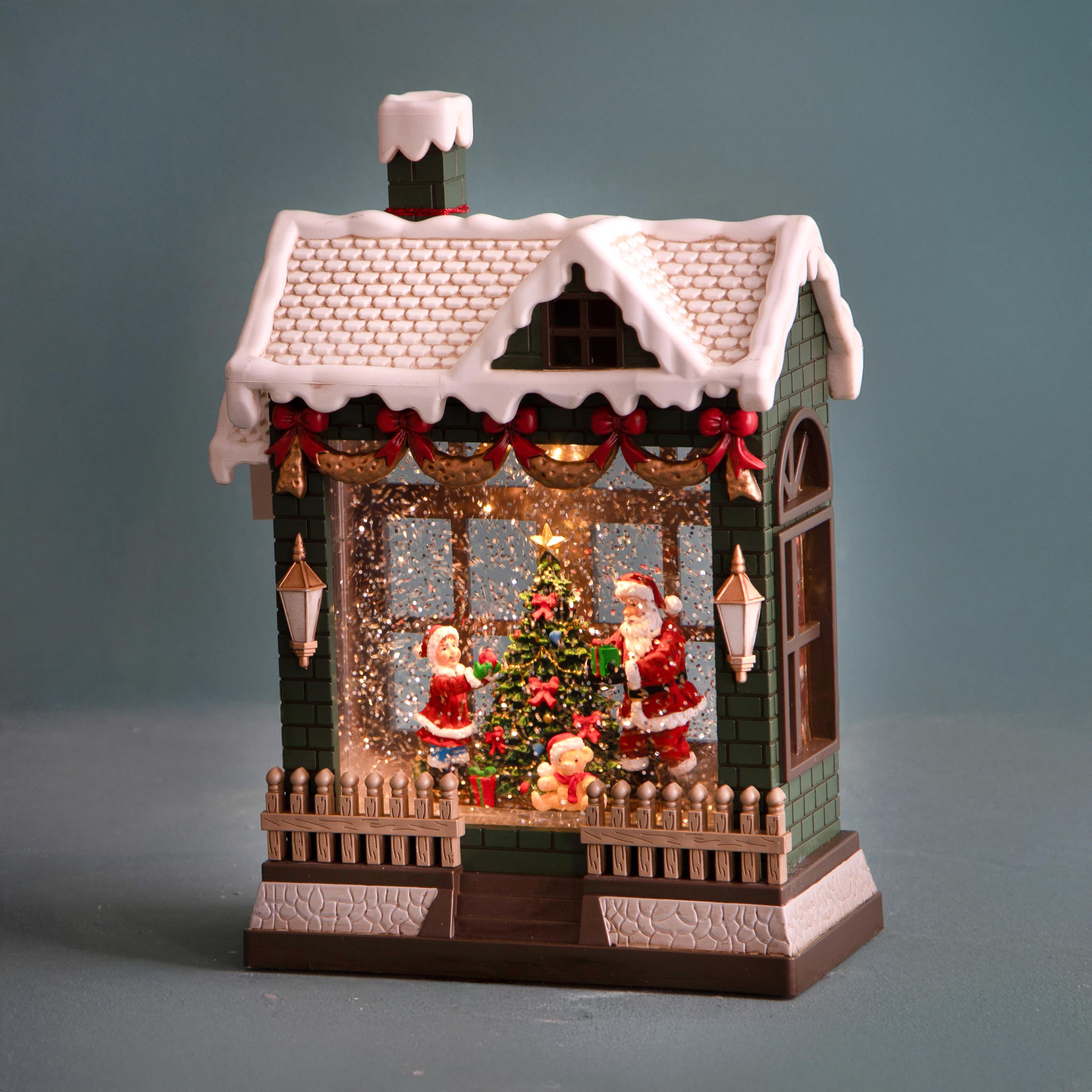 CASETTA H.25,5 CM BABBO NATALE C/LED+MUS