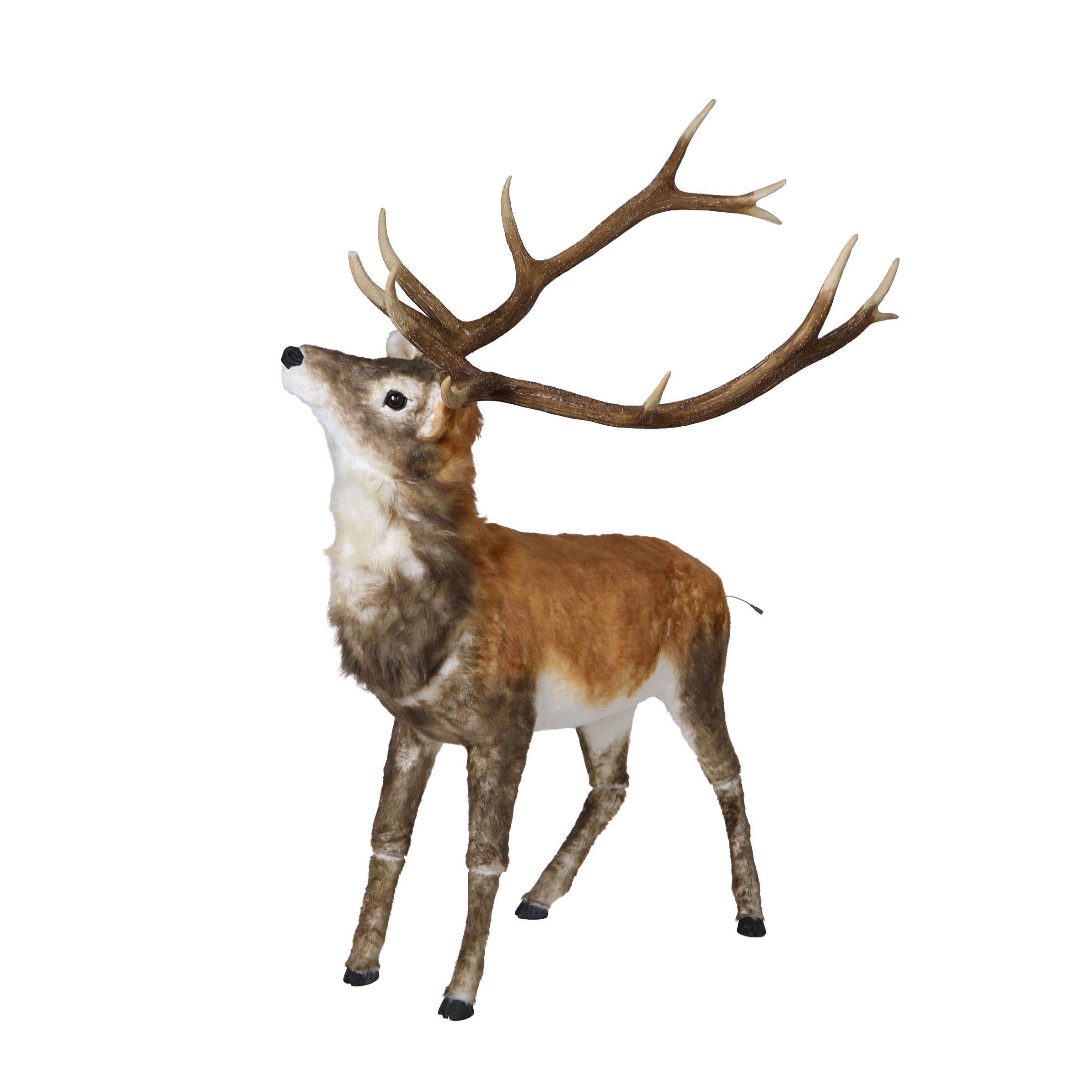 ARTICOLI PRIMAVERILI E PASQUALI, ANIMALI RESINA E VARI MATERIALI, RENNA H.192CM C/MOVIMENTO