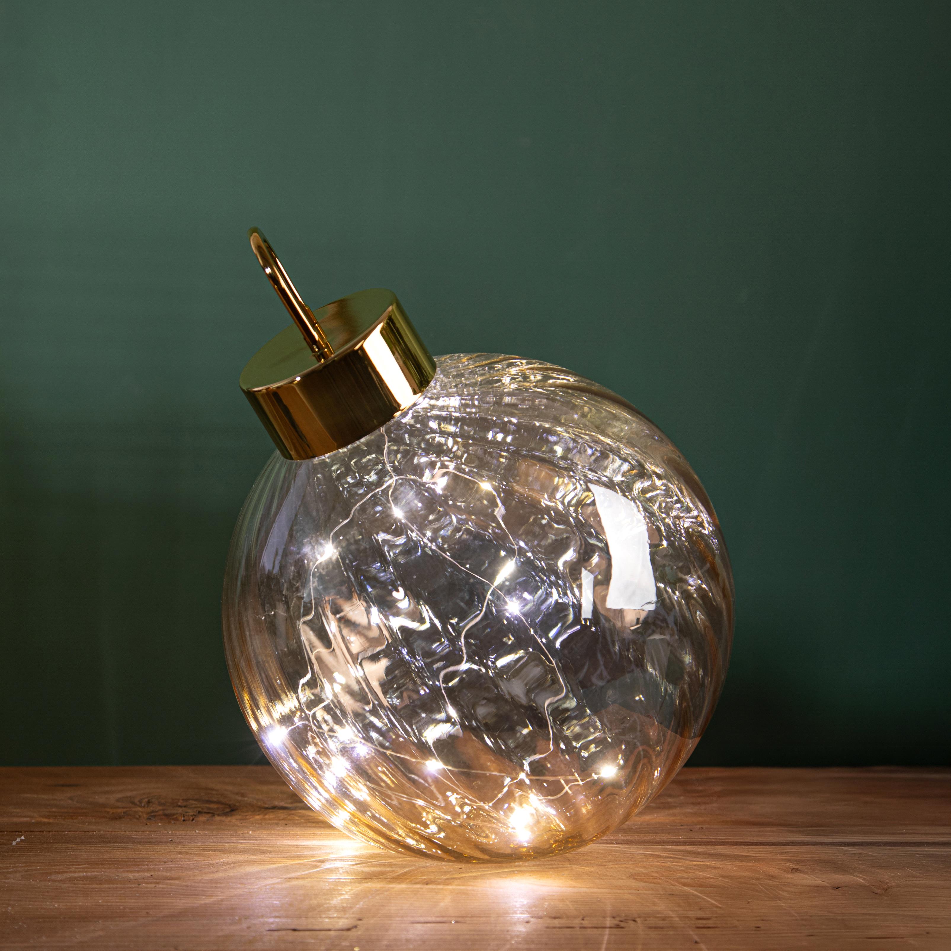 SFERA D.25 CM NATALE DA APPOGGIARE C/LED