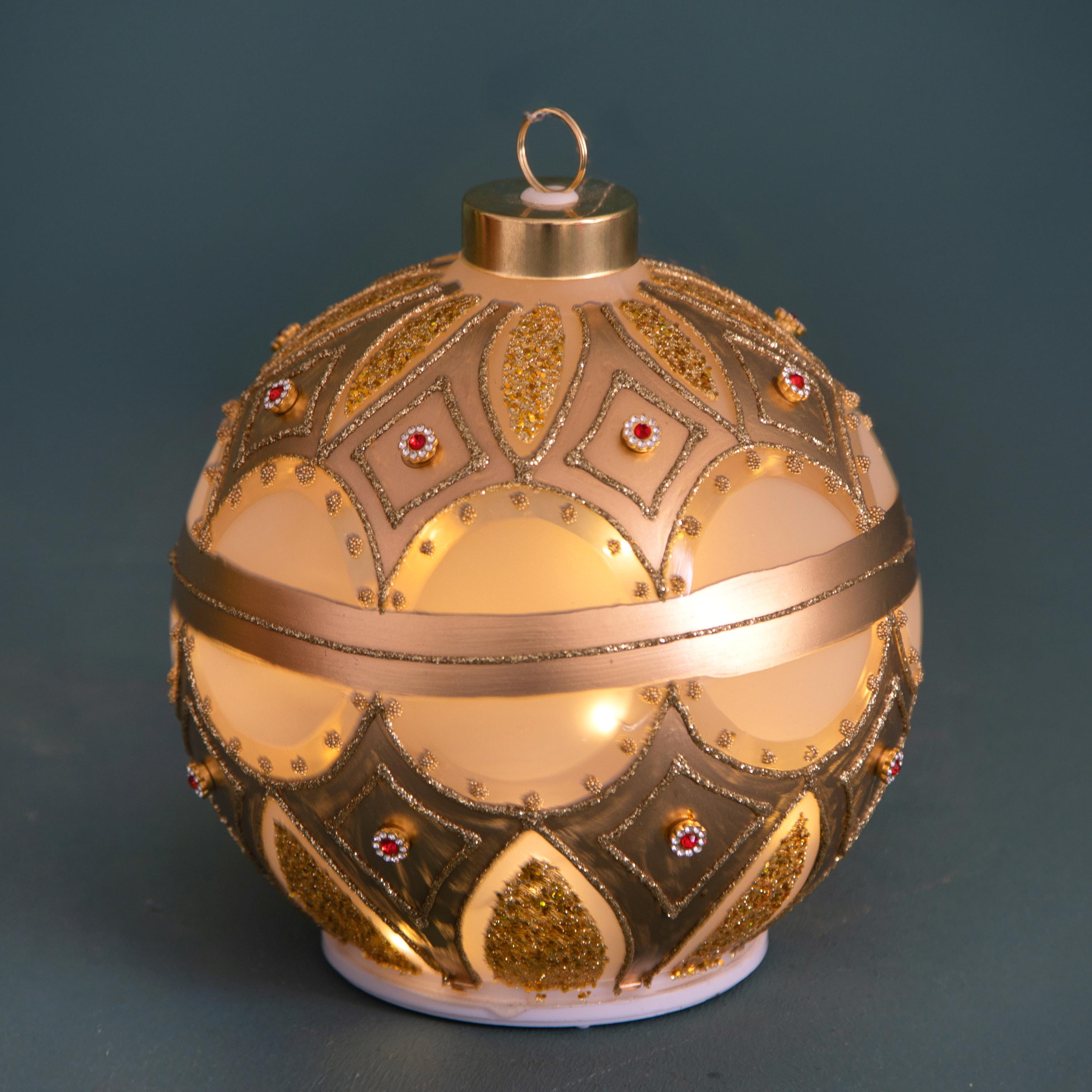 SFERA D.20 CM C/STRASS 20 LED E MOV