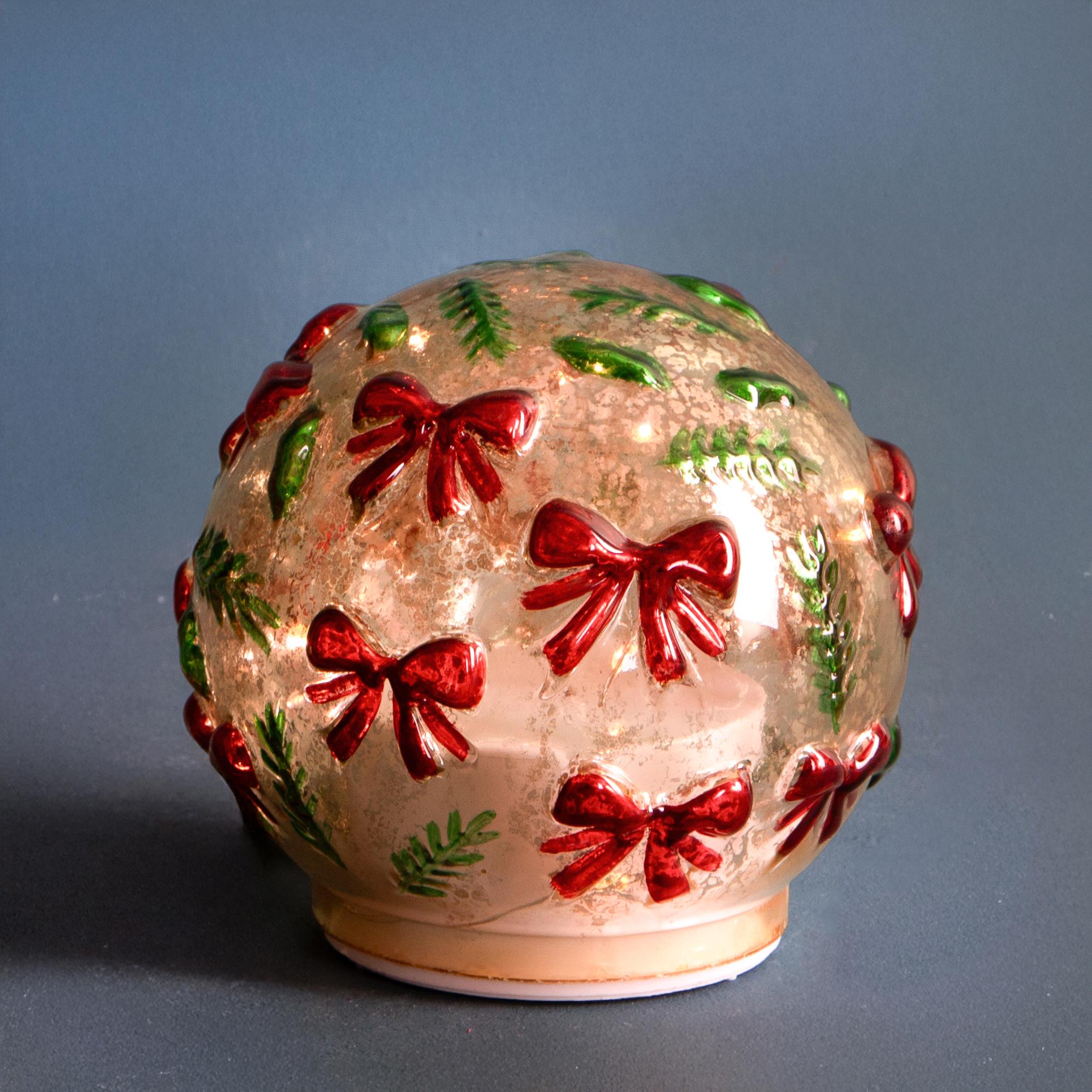 Weihnachtsartikel, Dekorationen und Motive mit und ohne Beleuchtung, SFERA D.15 CM C/FIOCCHI 12 LED E MOV