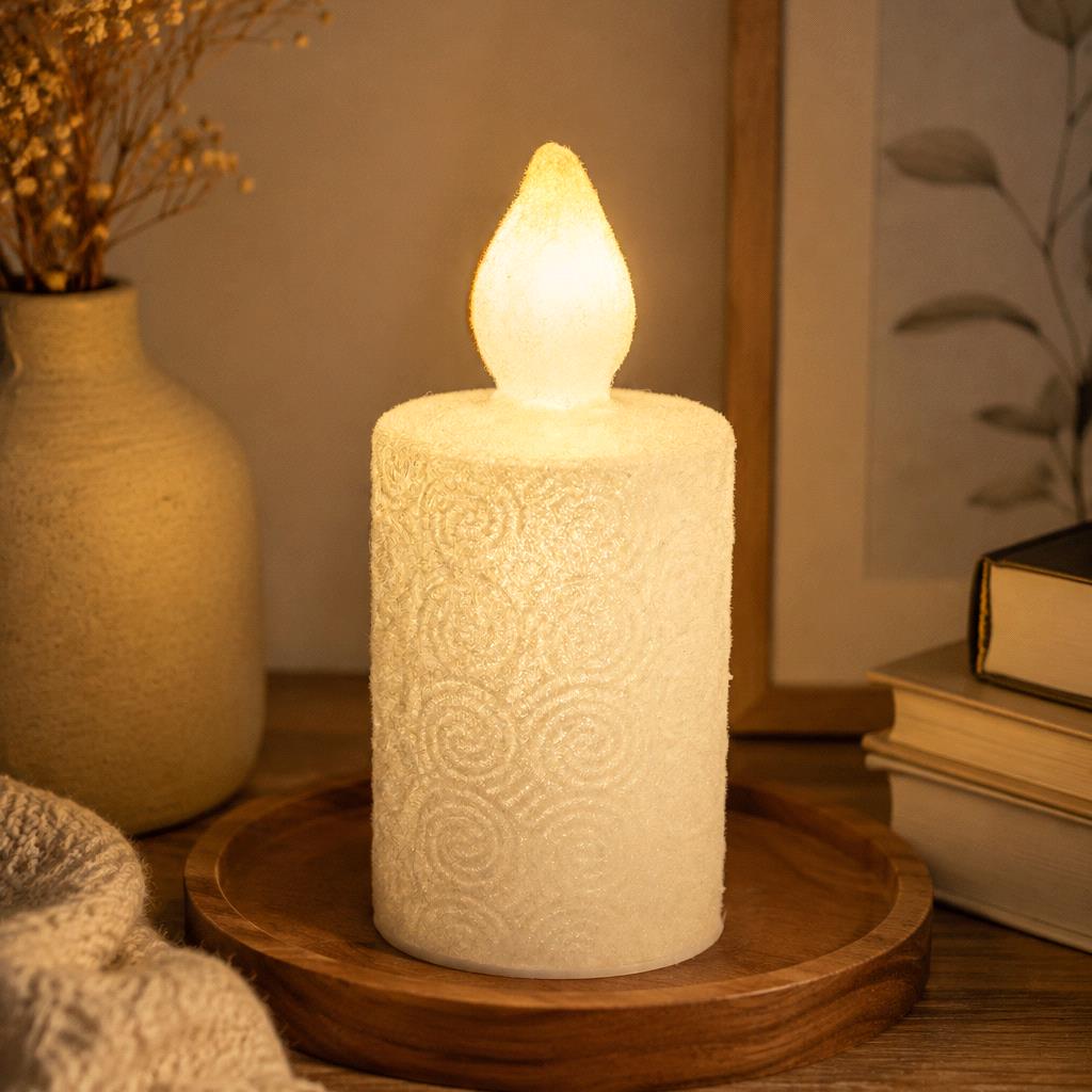 CANDELA 20 CM C/LED BIANCA***SC