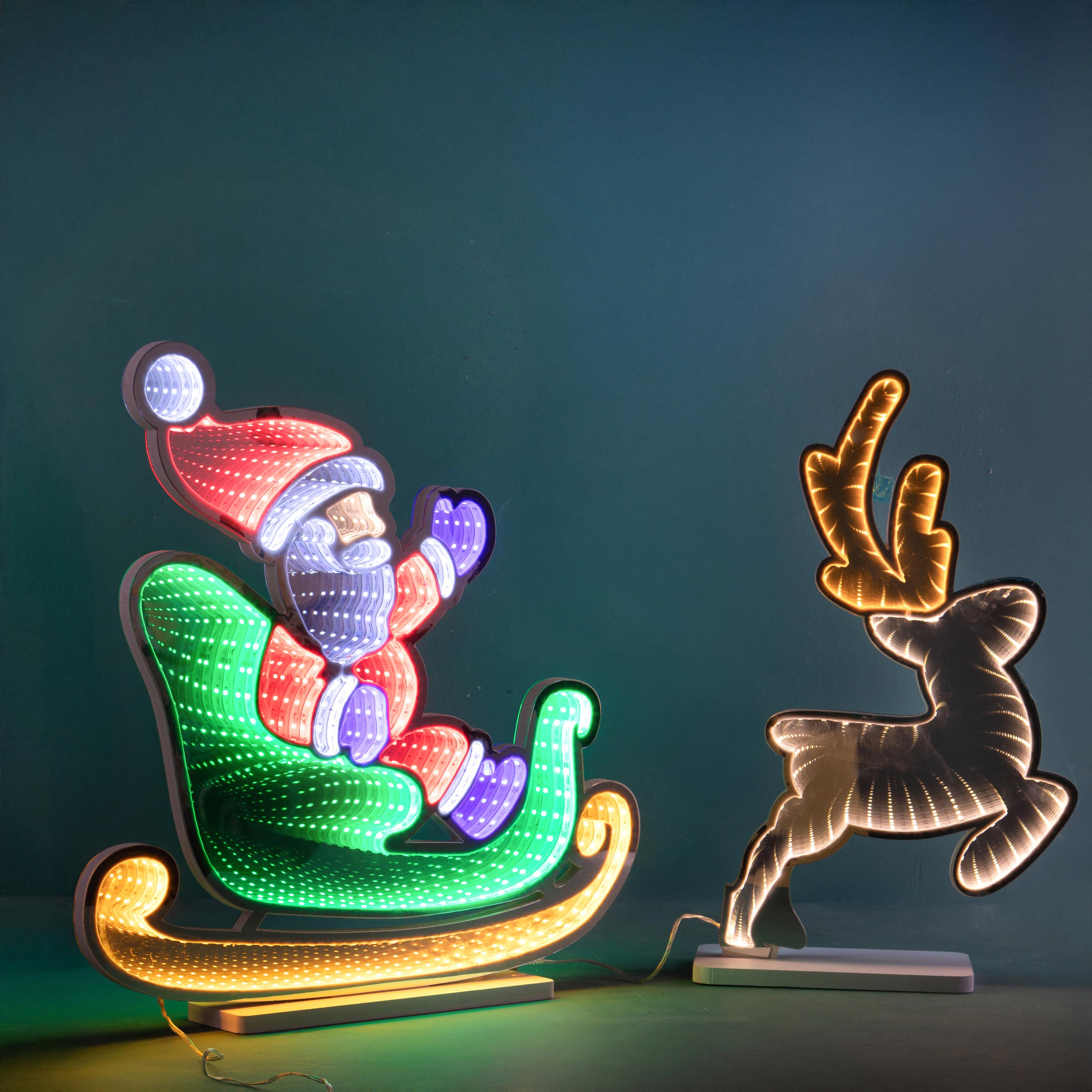 BABBO C/RENNA 47XH.45CM 320 LED USO INT