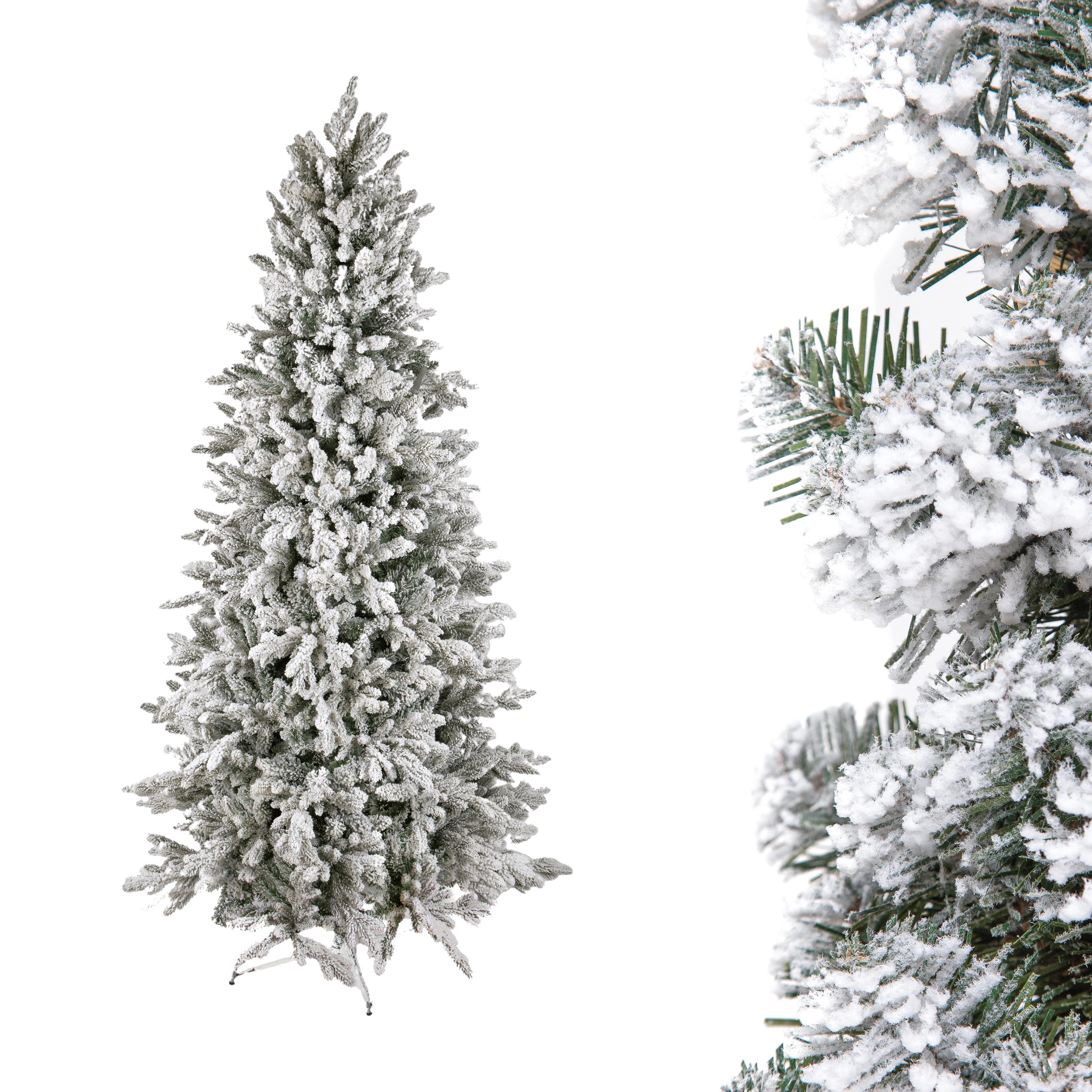 CHRISTMAS ITEMS, TREES OVER 110 CM with anw/out lights, 170 AB.CERVINO MED.C/NEVE 528/T PVC