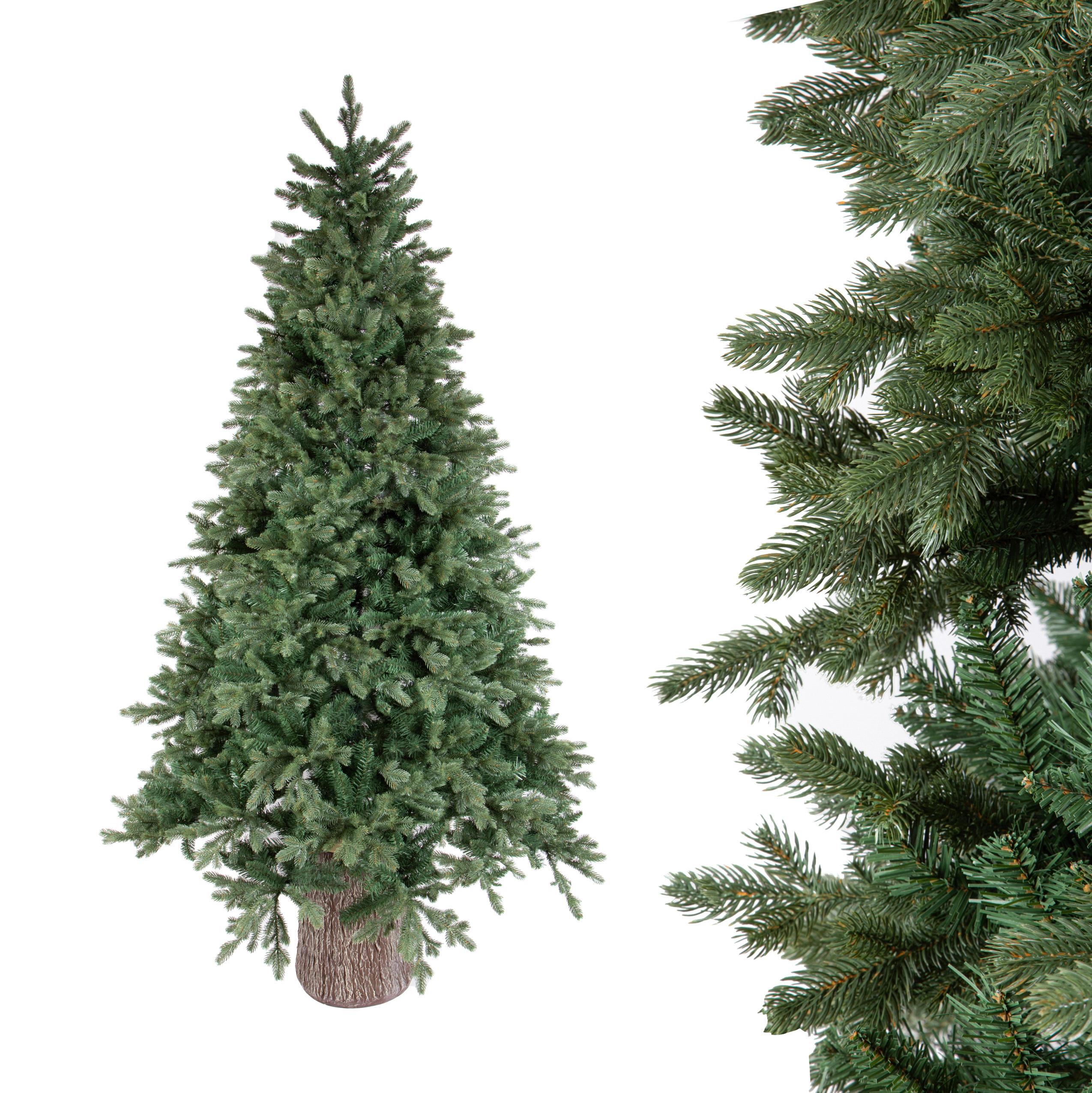 CHRISTMAS ITEMS, TREES OVER 110 CM with anw/out lights, 215 ABETE ROSSO SU TRONCO 1038T PVC+PE