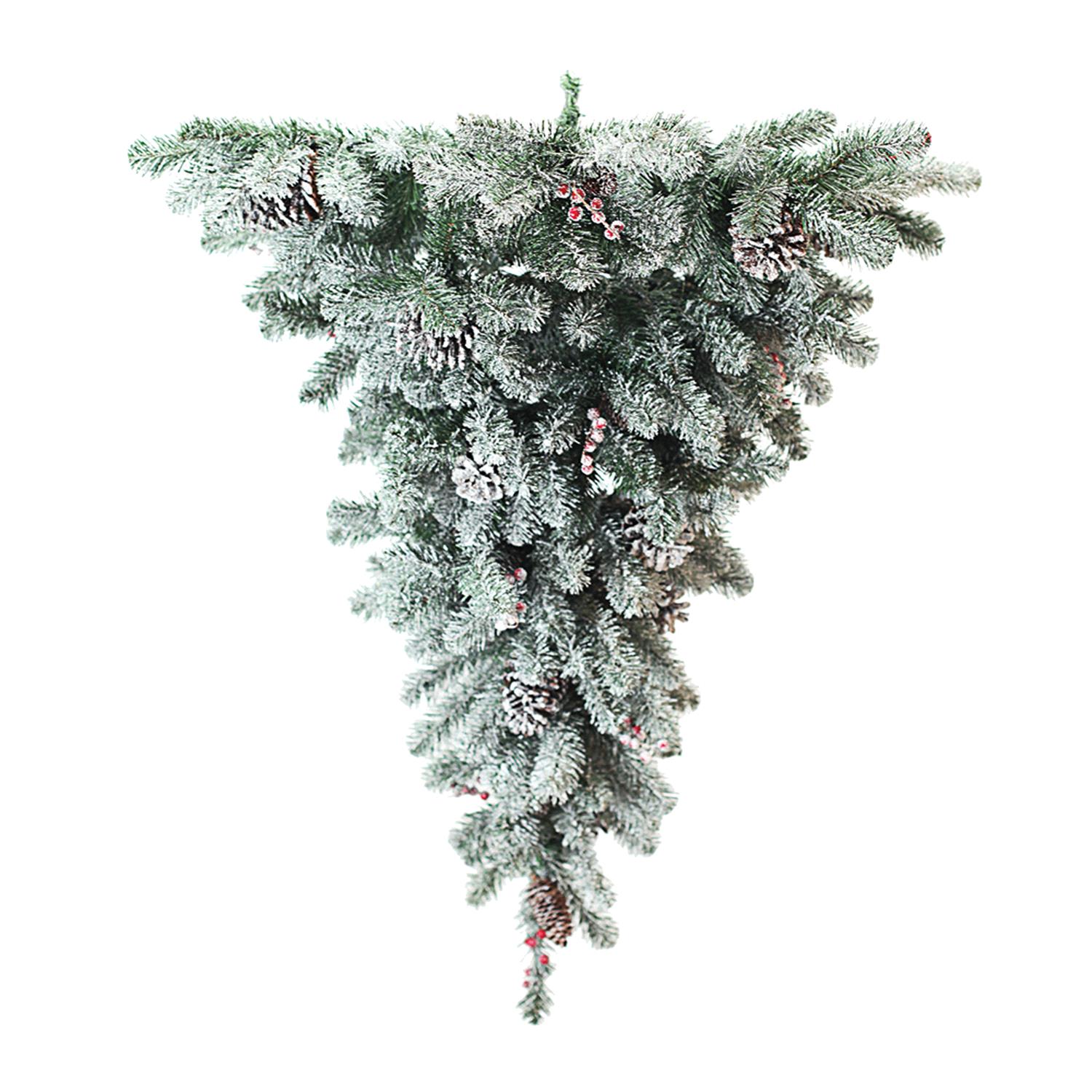 CHRISTMAS ITEMS, TREES OVER 110 CM with anw/out lights, 140 ABETE ROVESC.C/NEVE 676T