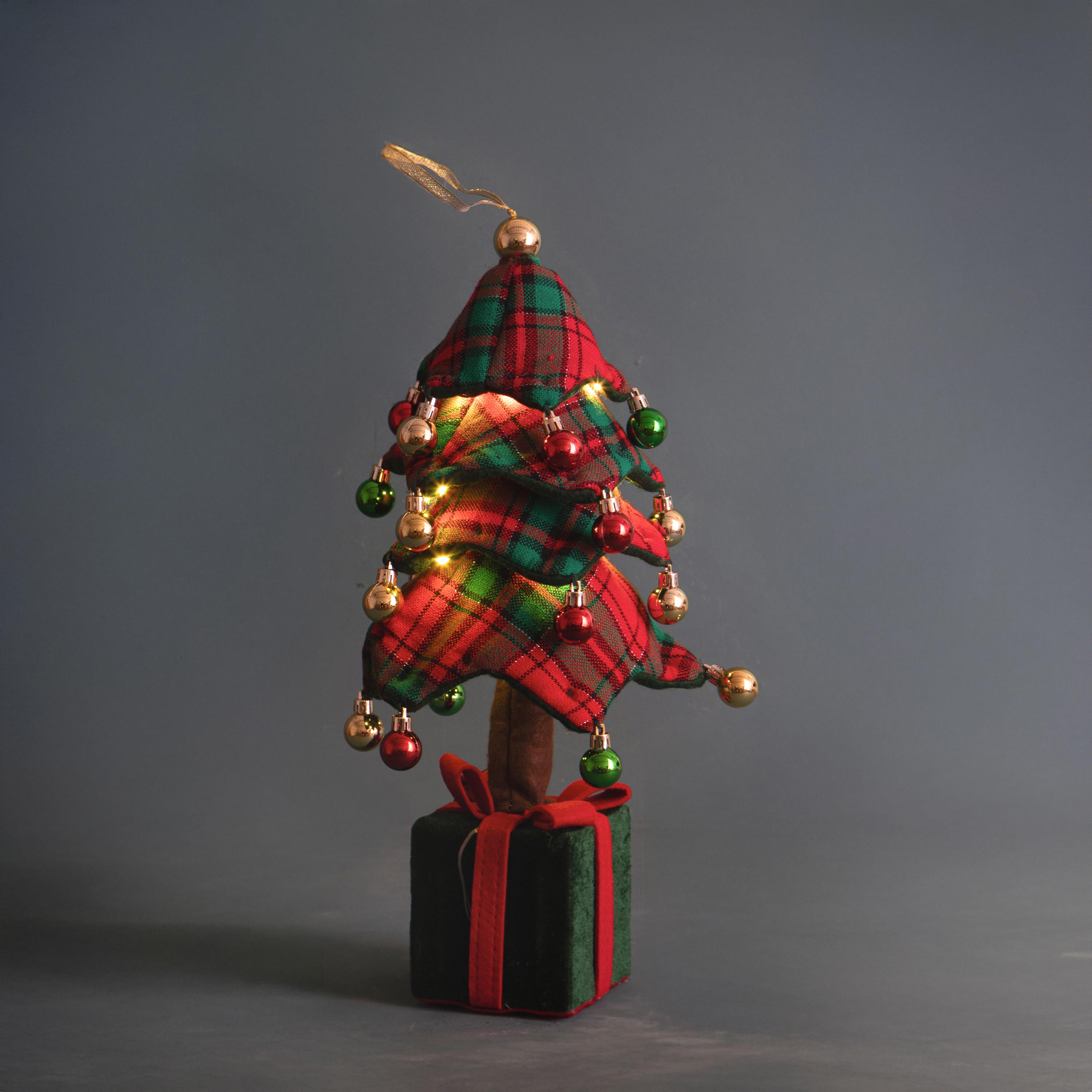 ALBERO H.45 CM C/SFERE PACCO DONO E LED