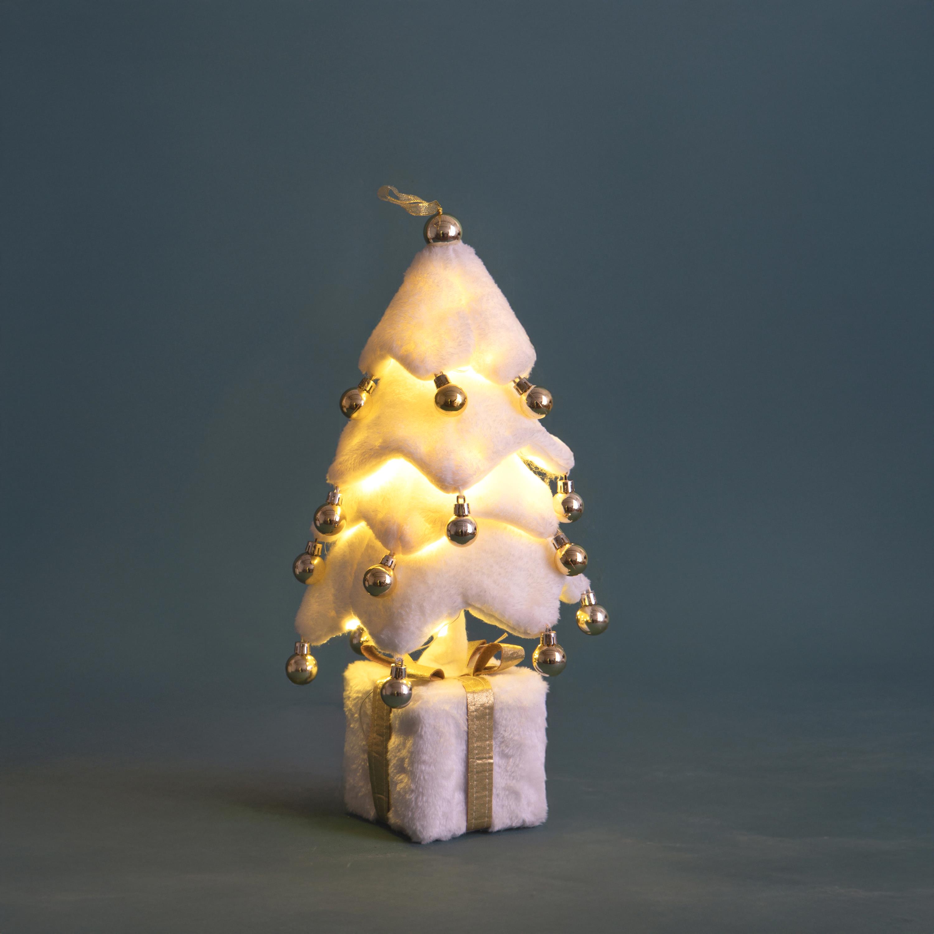 ALBERO H.45 CM C/SFERE PACCO DONO E LED