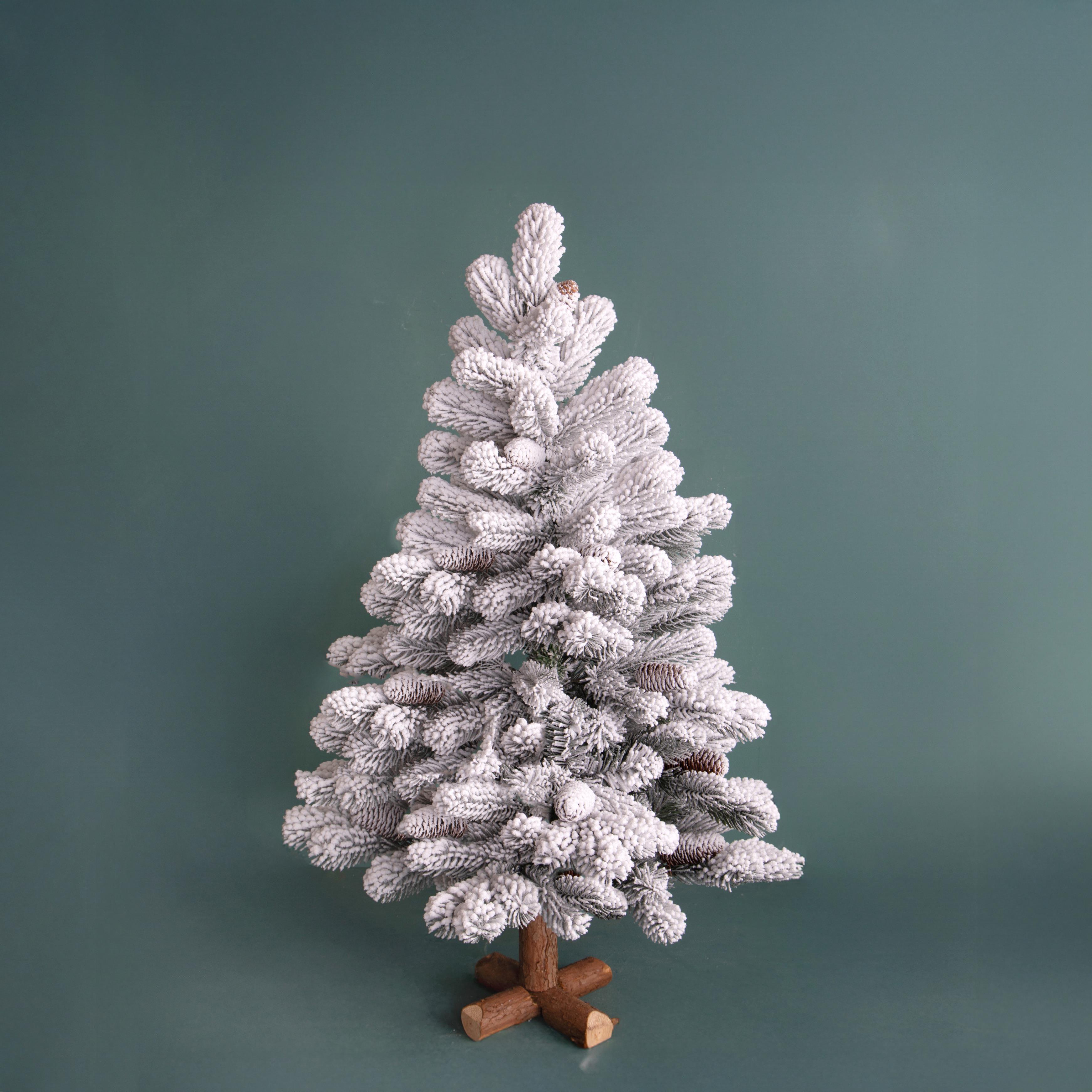 CHRISTMAS ITEMS, TABLE TREES, 90 ABETE WISONCON 186T.INNEV.C/BASE LEGN