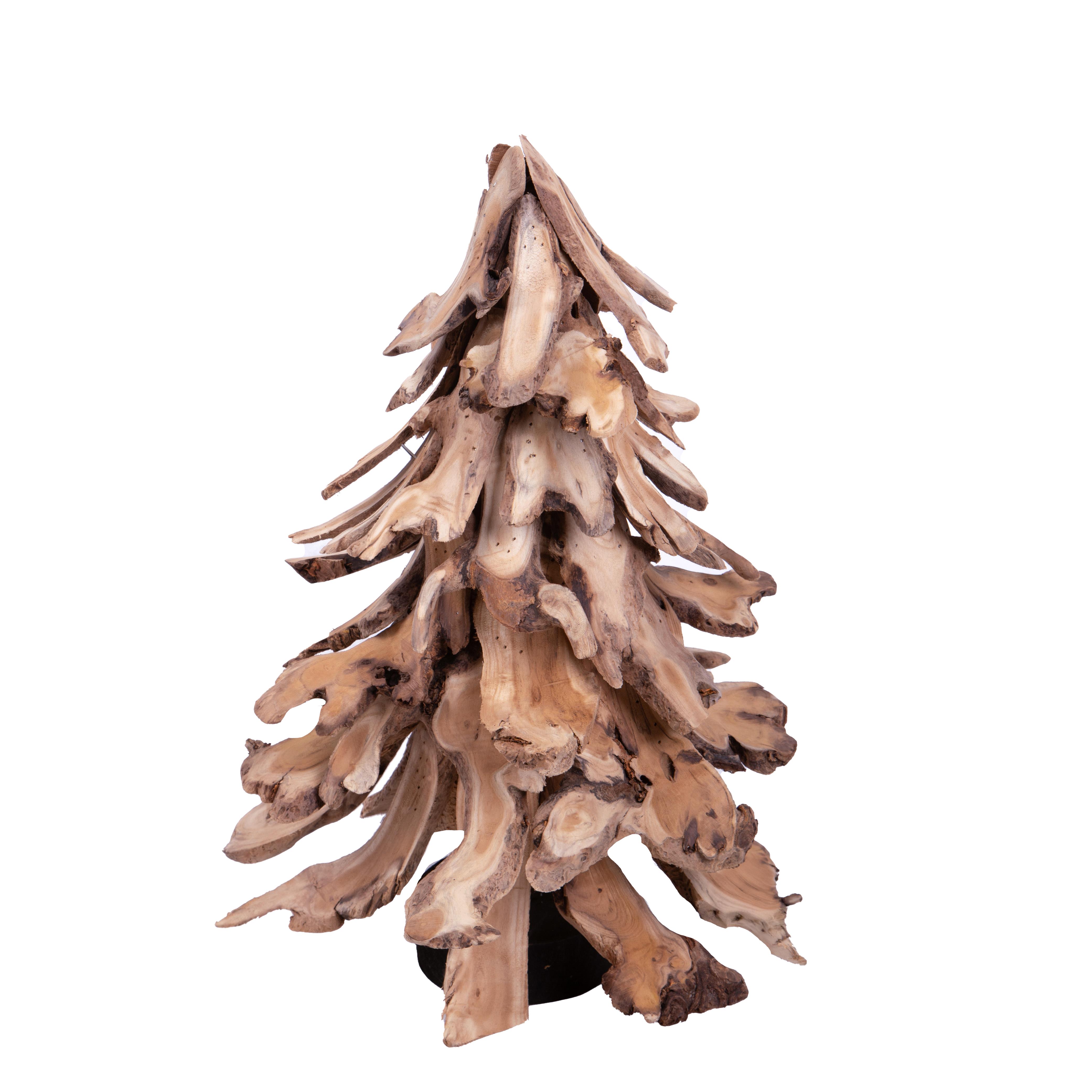 Weihnachtsartikel, BÄUME, Zierbäume und Kegel, ALBERO NATALE H.50 CM LEGNO