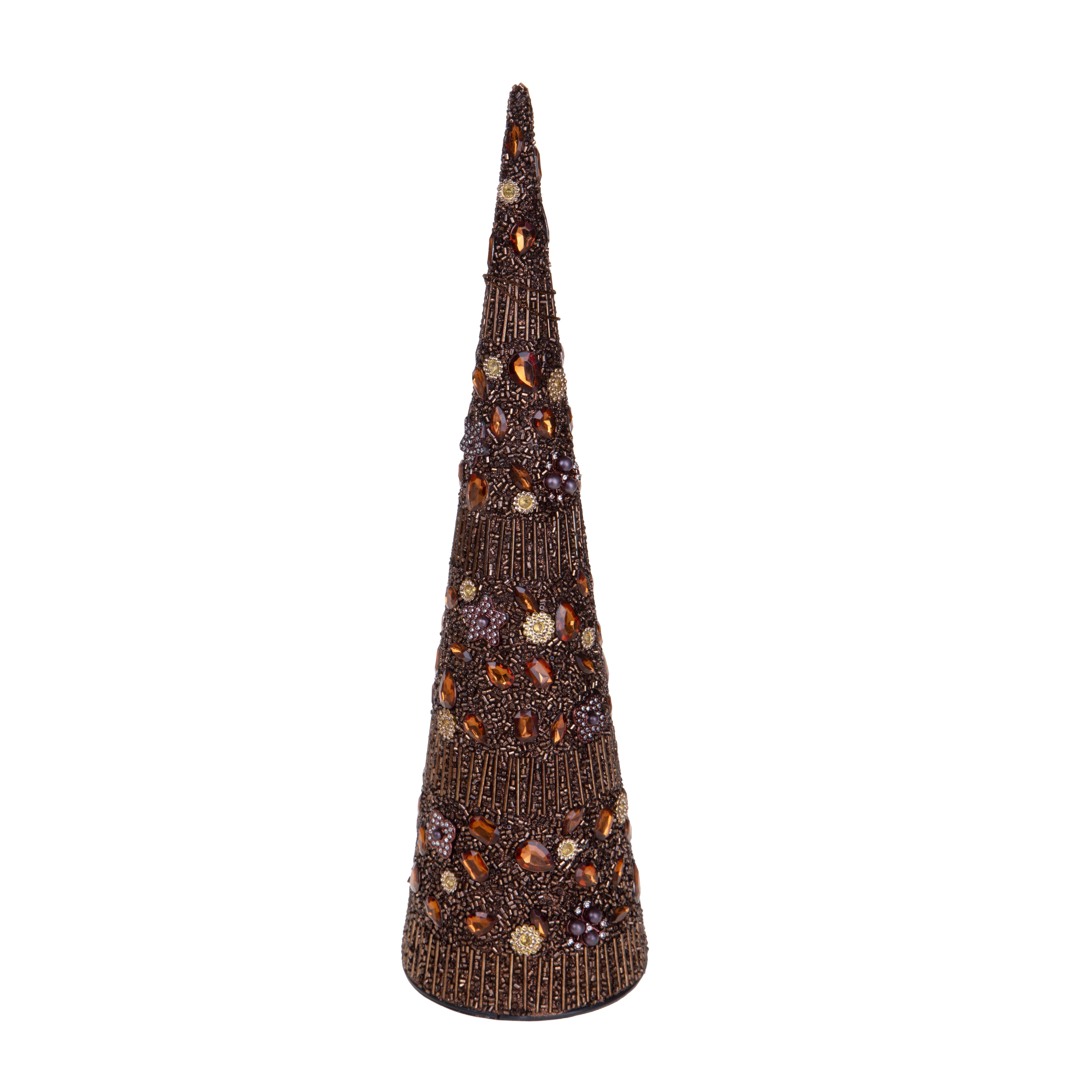CONO D.10XH.38CM VELVET C/GEMME STRASS
