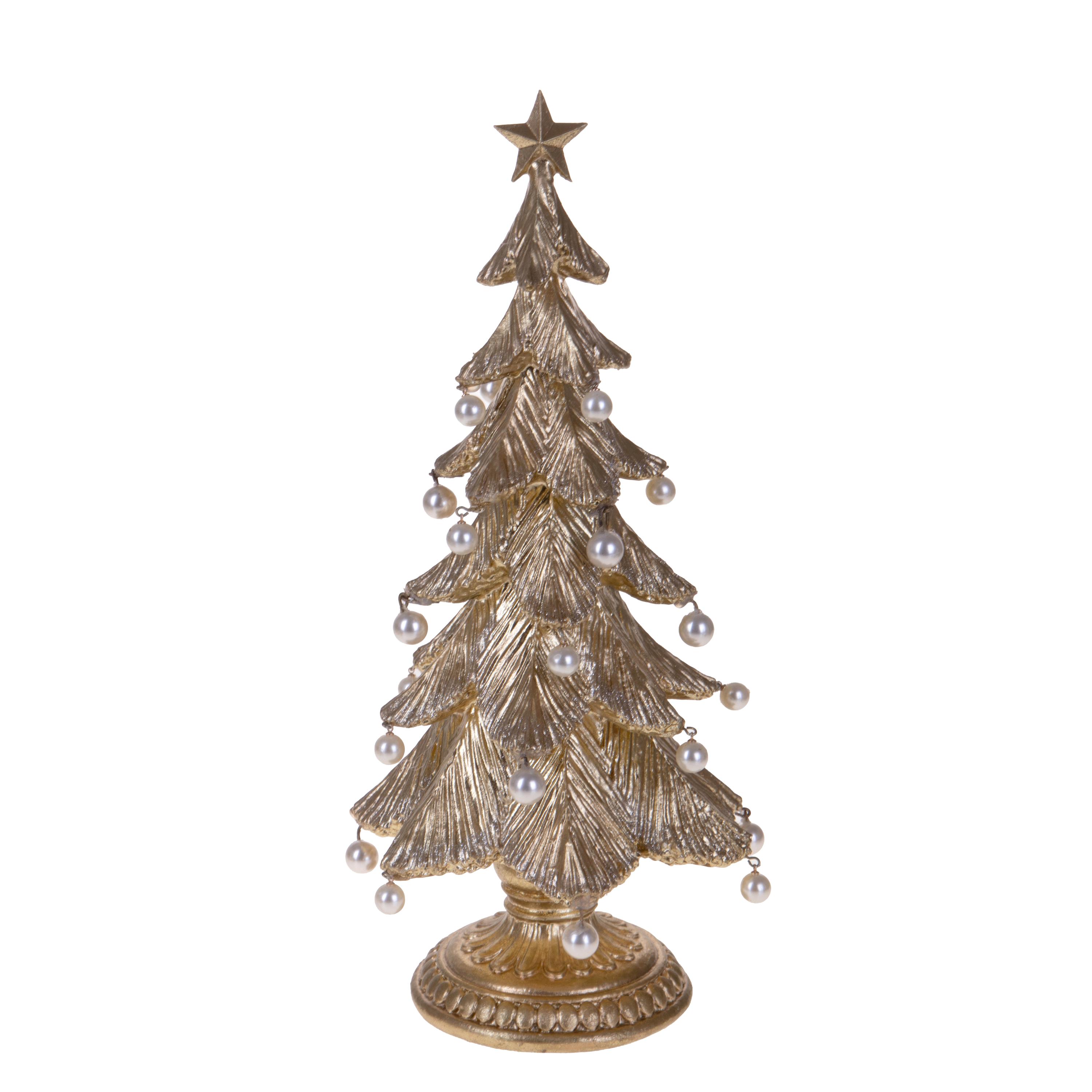 ALBERO NATALE H.40,5 CM C/PERLE