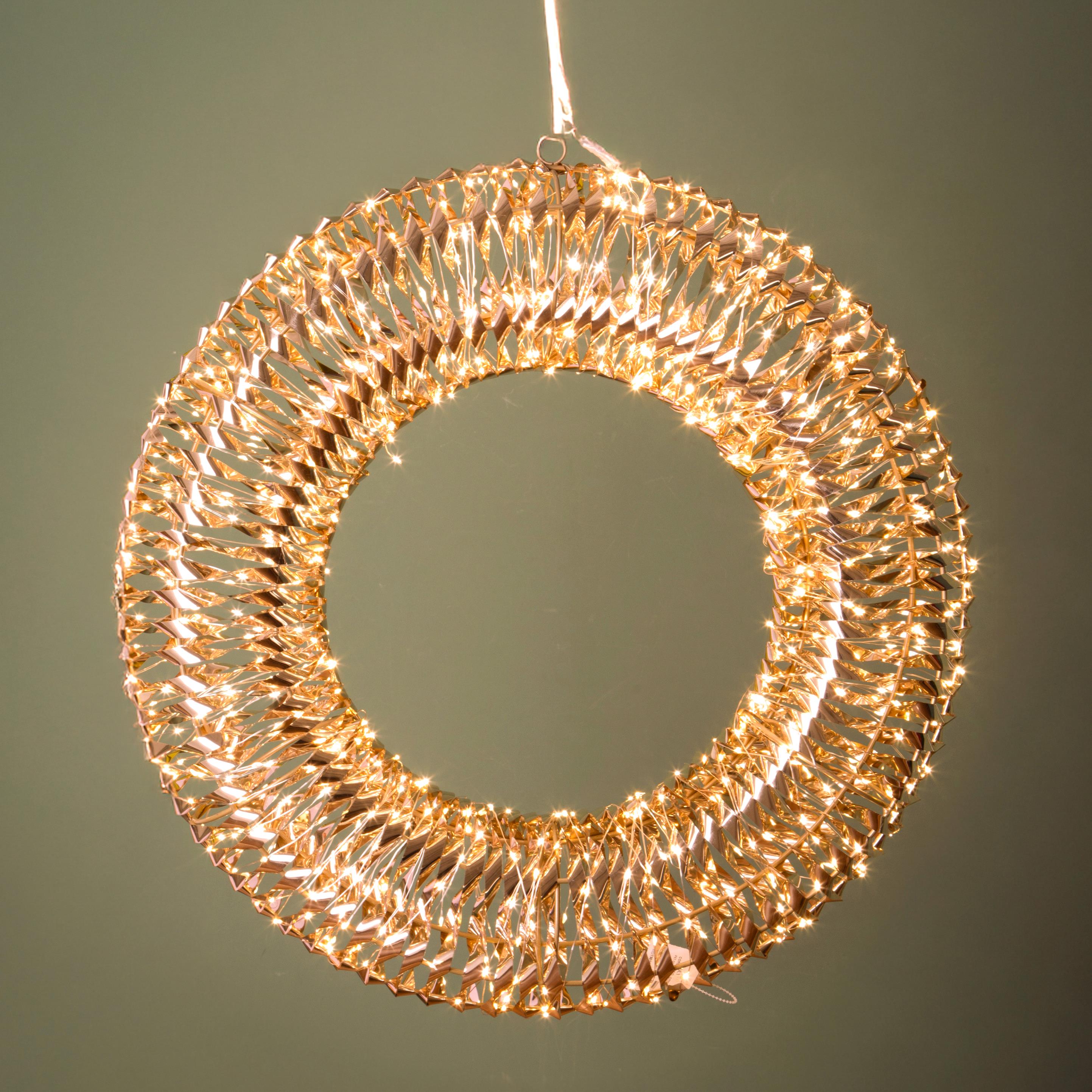 ARTICOLI NATALIZI, ALBERI E CONI CON LUCI, CORONA 60 CM C/720 LED