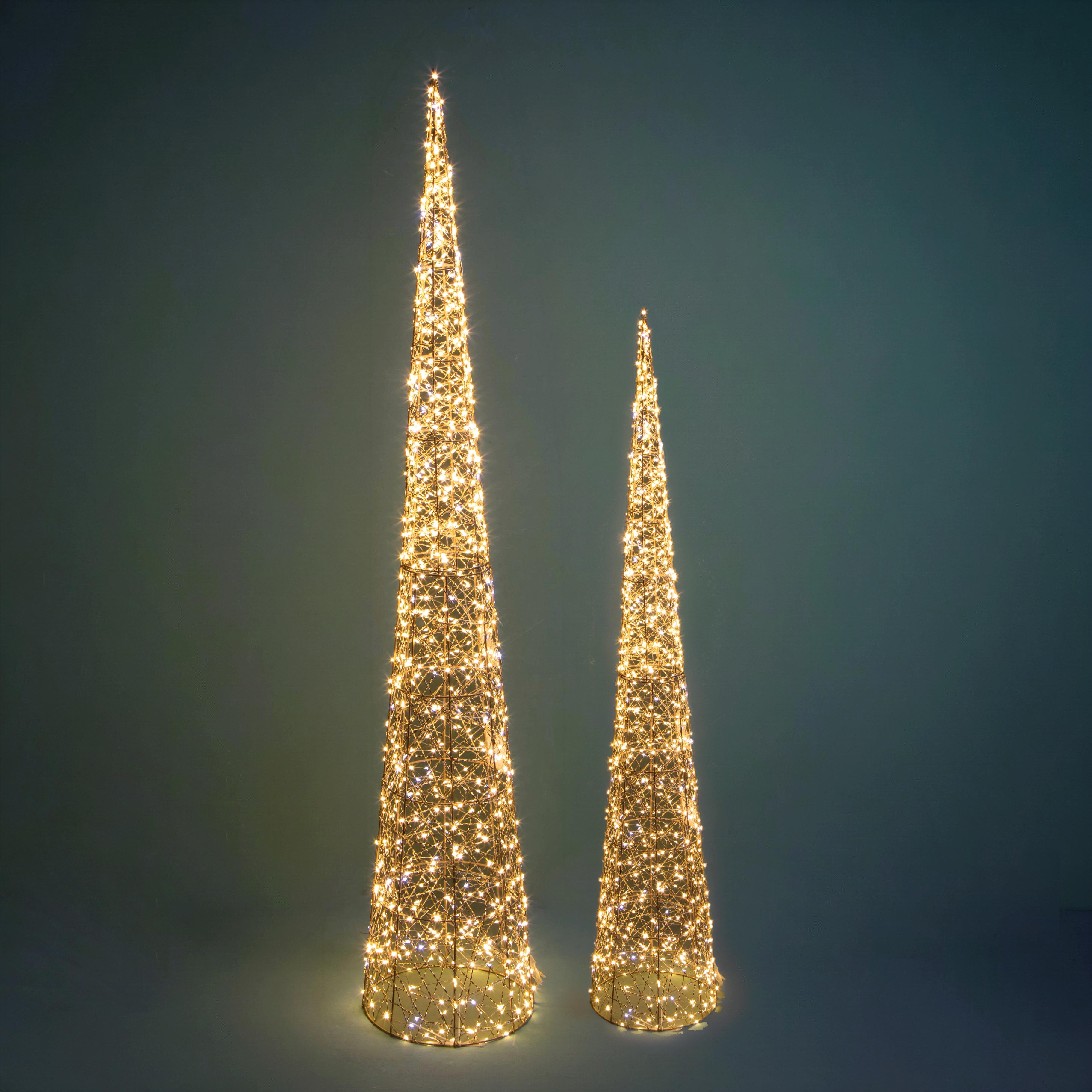 SET/2 CONI 60/80 CM C/30-40LED PVC LINE