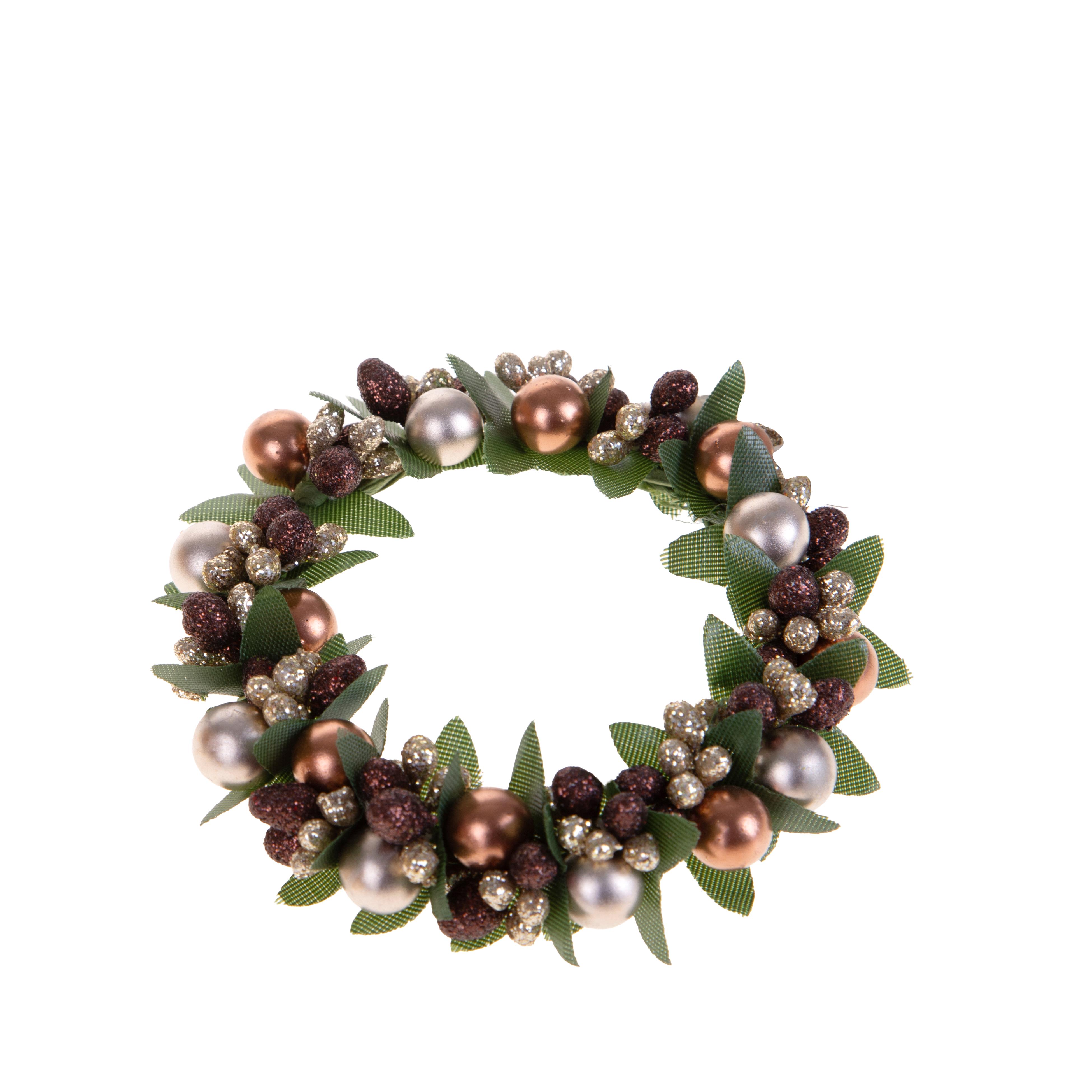 G/CANDELA  D.10 CM C/PERLINE E BACCHE