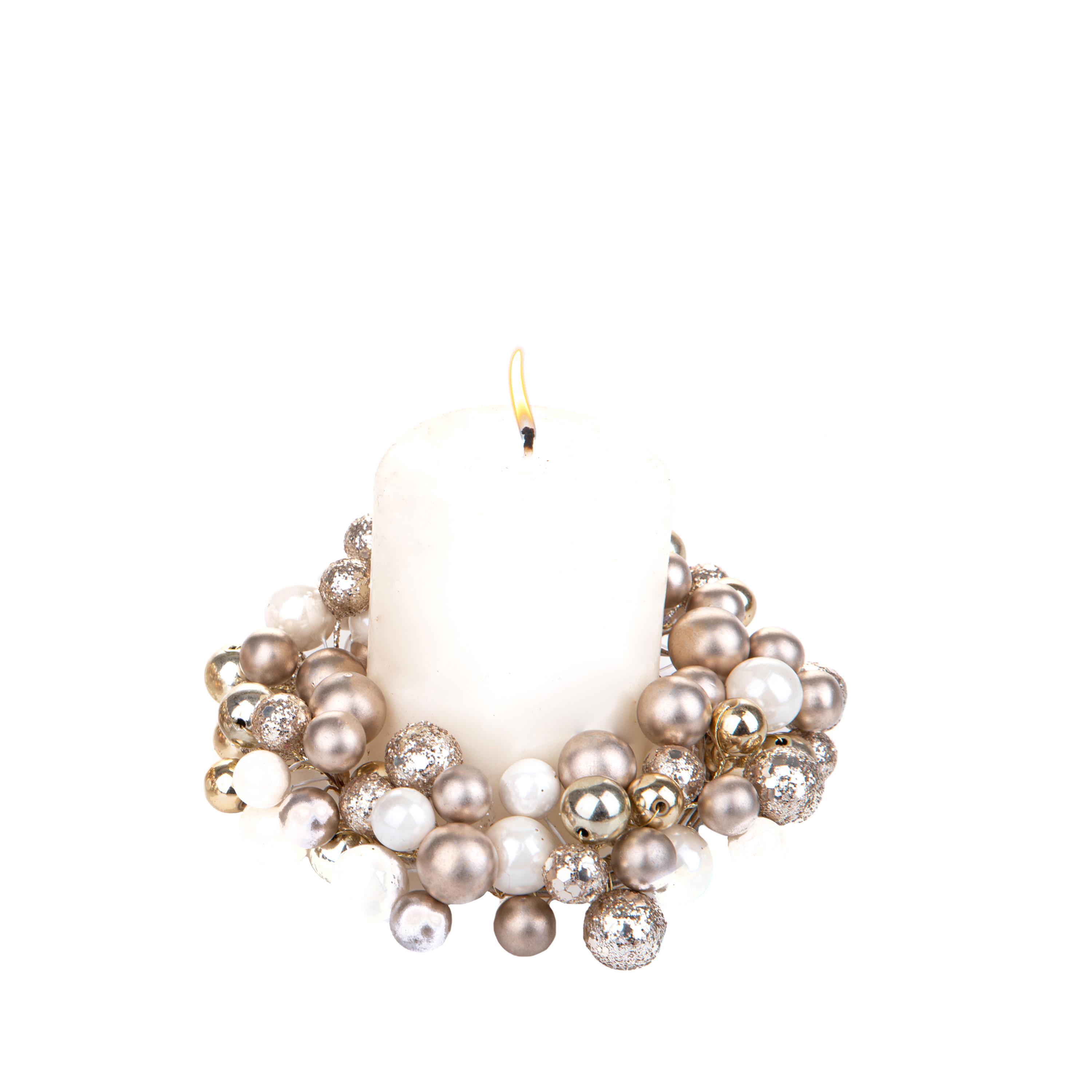 G/CANDELA DM 15 CM C/PERLE