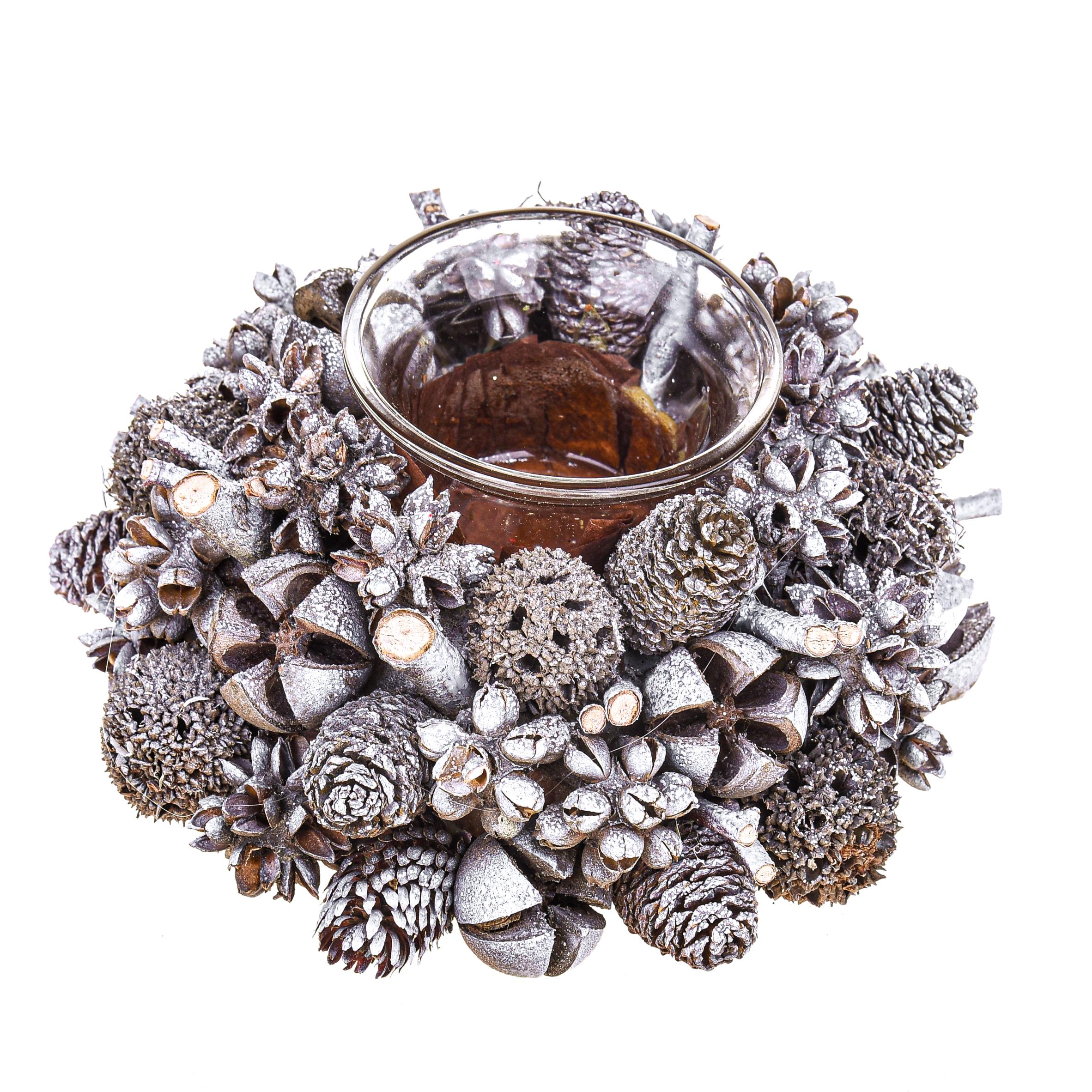 Home decors and accessories,P/CANDELA 15 CM NATALE C/DRY FRUITS