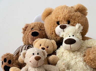 dolls, stuffed animals, puppets