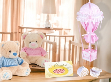 Sugared almonds and birth/marriage decorations